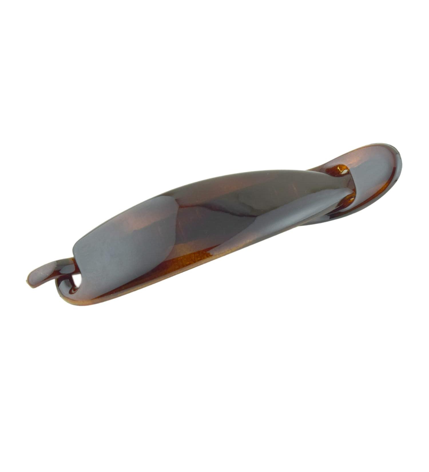 Parcelona French Sleek Tortoise Shell Brown Large 4 1/2 Celluloid Hair Clip - No Slip Grip, Metal-Free, Strong Hold - Made in France - Buy Online on GoSupps.com