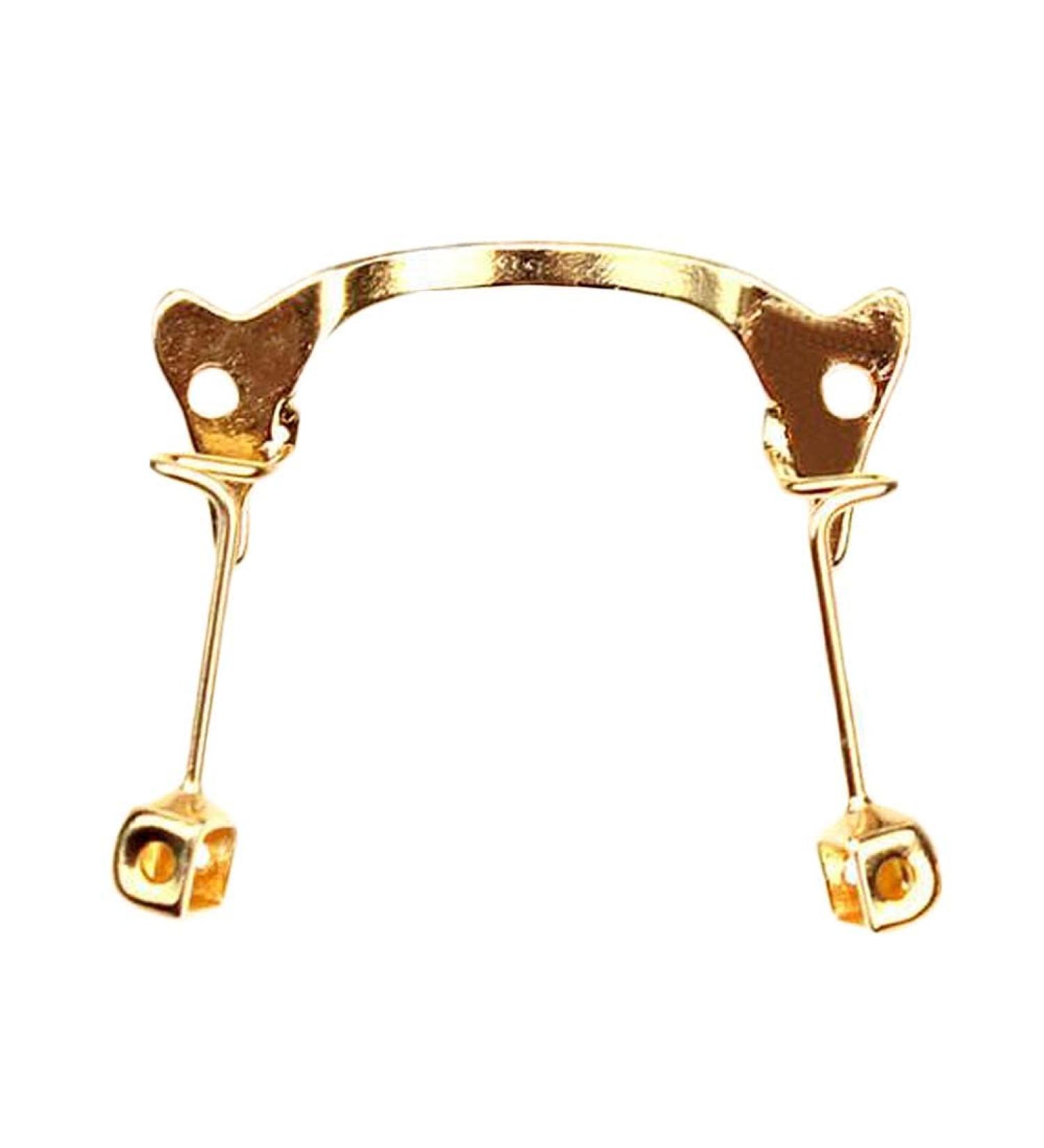 Epasha Glasses Repair Set - Vintage Oxen Horn-Shaped Bridge Metal Nasal Pads & Arm Replacement - Gold | International Shipping Available - Buy Online on GoSupps.com