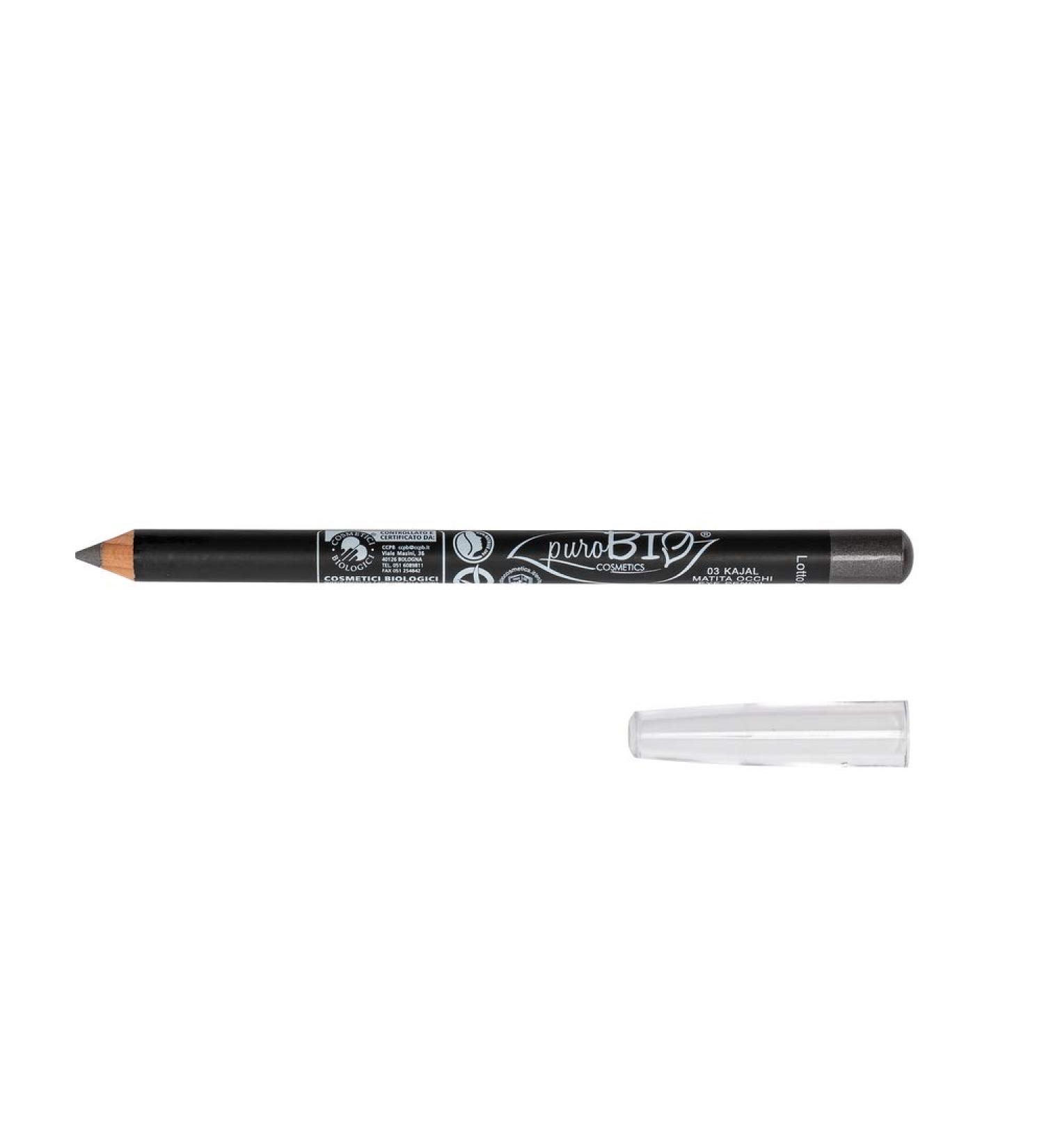 PuroBio Kajal Eye Pencil No. 03 Grey - 30g | Premium Vegan Eyeliner for All-Day Use | International Shipping Available - Buy Online on GoSupps.com