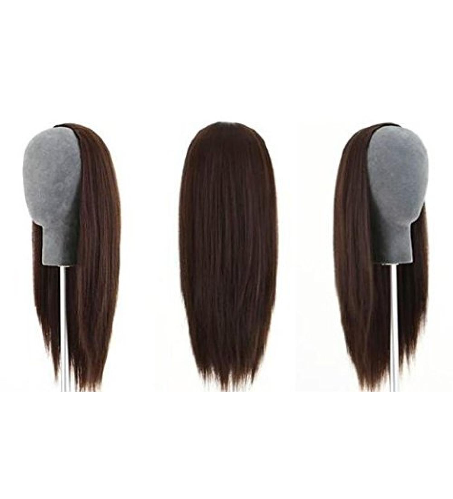 Remehi 3/4 Half Wig - 100% Indian Remy Human Hair Silky Smooth 46 cm #8 Chestnut Brown | Shop Now for International Shipping - Buy Online on GoSupps.com