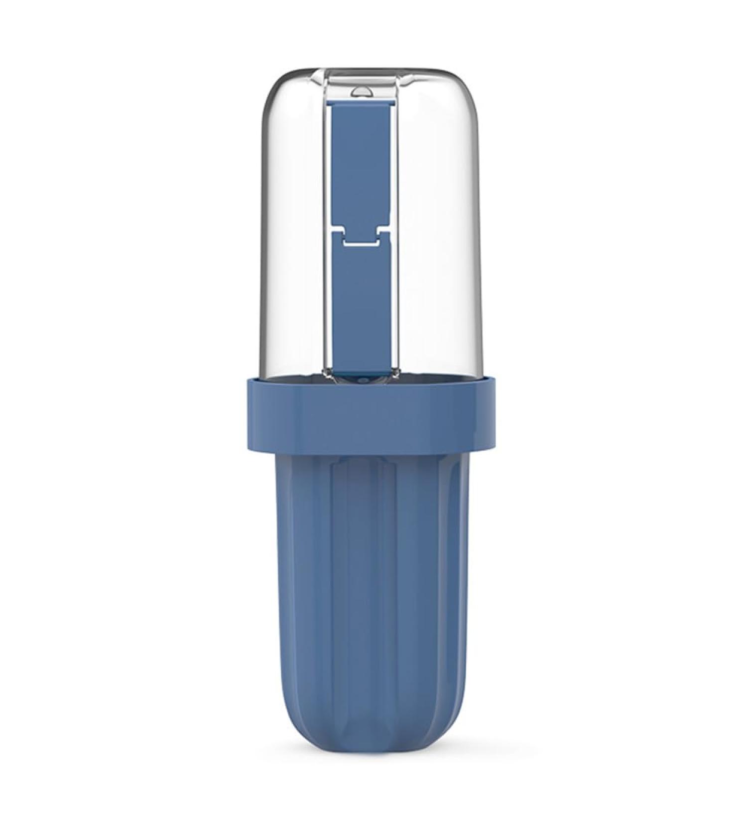 Mzshne Travel Toothbrush Case Holder Durable Non-Leak Organizer for Carrying Bags Suitcase Travel Blue Blue