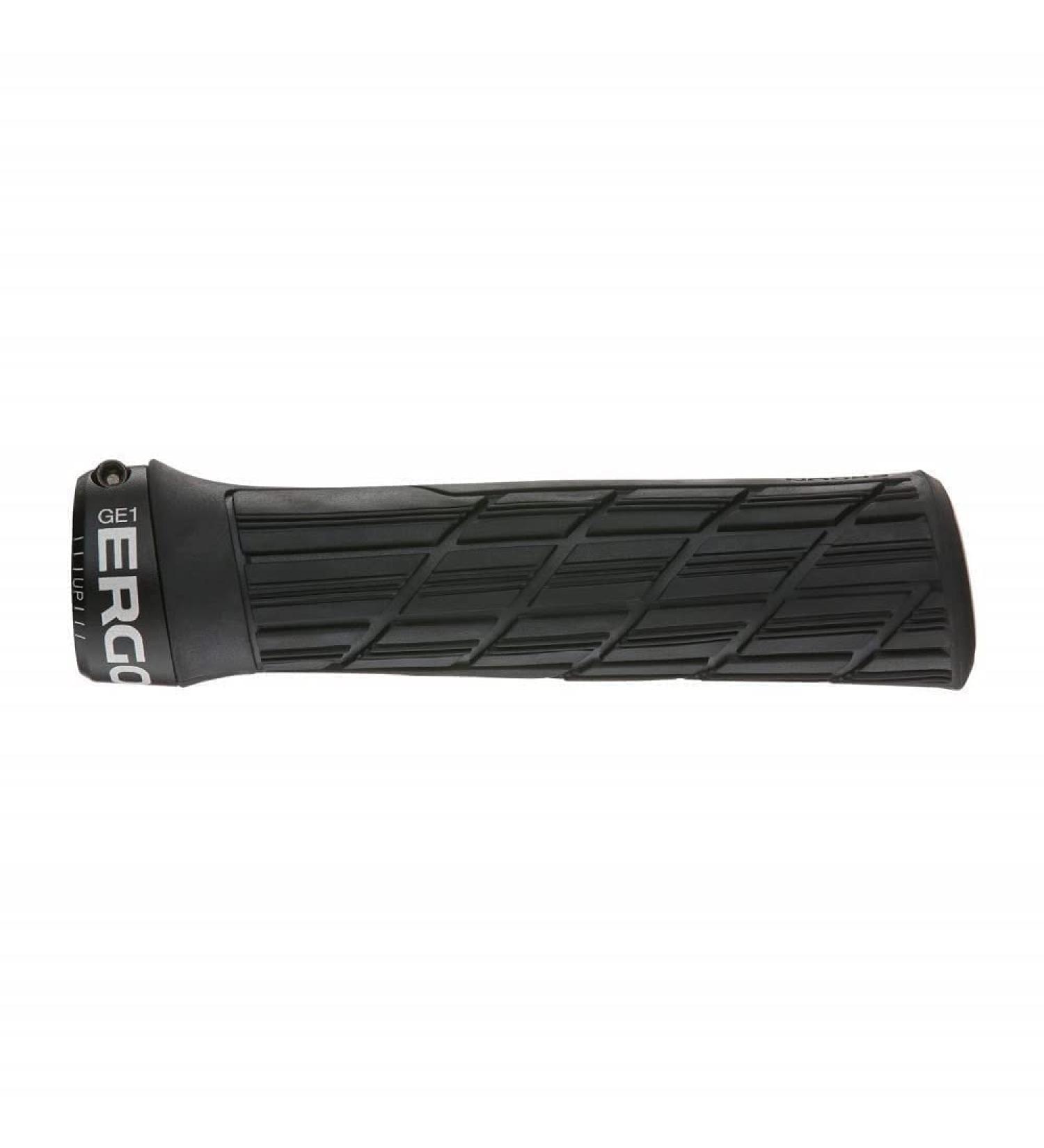 Ergon GE1 Evo Ergonomic Lock-on Bicycle Handlebar Grips - Mountain, Trail, Enduro | Regular/Slim Fit | 7 Color Options - Black - Buy Online on GoSupps.com