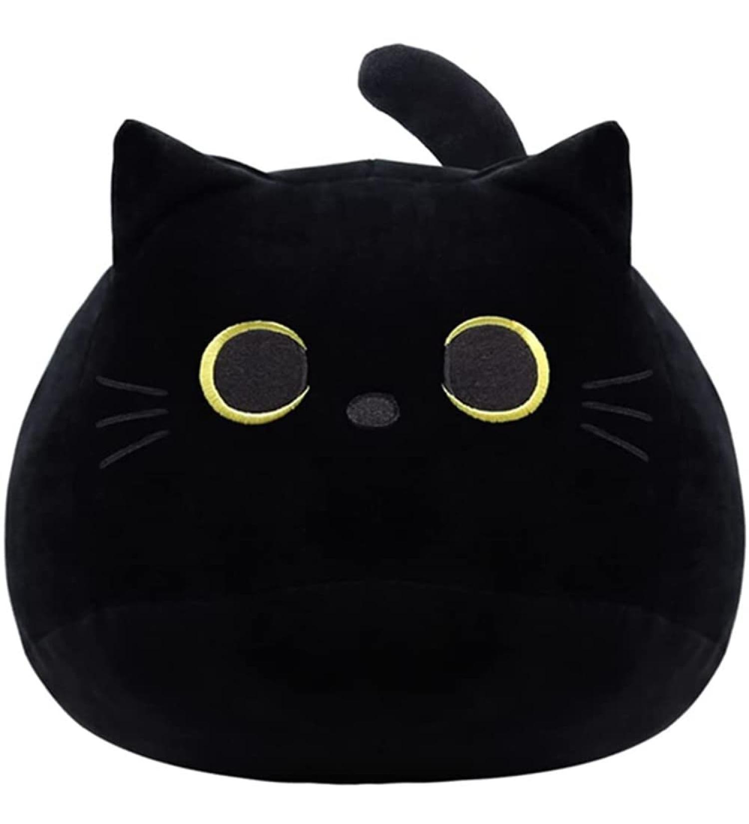 OUKEYI 50cm Black Cat Plush Toy Black Cat Pillow Fat Cat Kawaii Pillow Stuff Plushies Lumbar Back Cushion Decoration for Kids Home Decor Gift Boys Girls Birthday Valentines Christmas - Buy Online on GoSupps.com