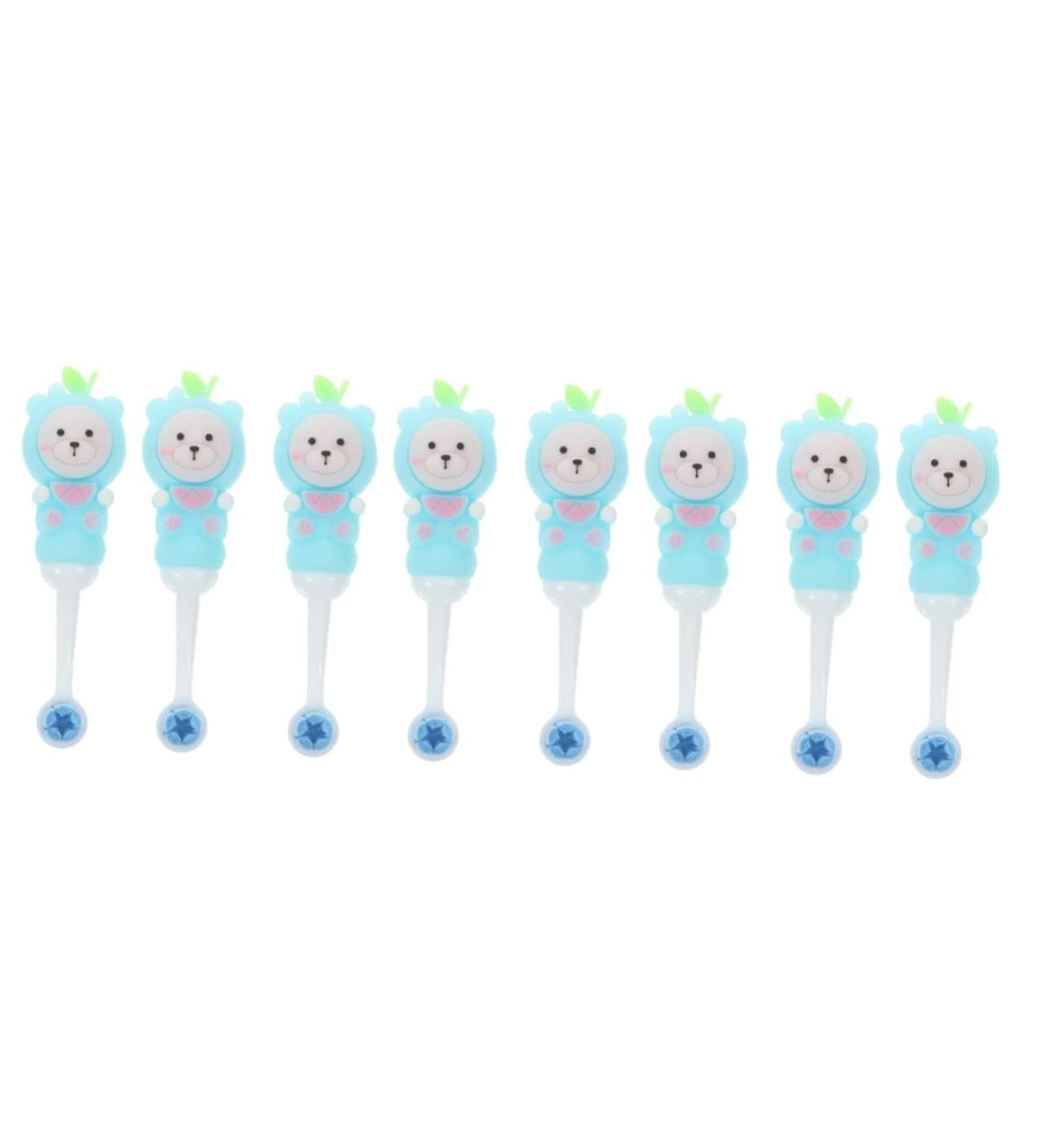 Healvian 8 STK Children's Toothbrush Set - Soft Bristles Animal Design for Babies & Toddlers | Travel Toothbrush with Covers for Kids Dental Care - Buy Online on GoSupps.com