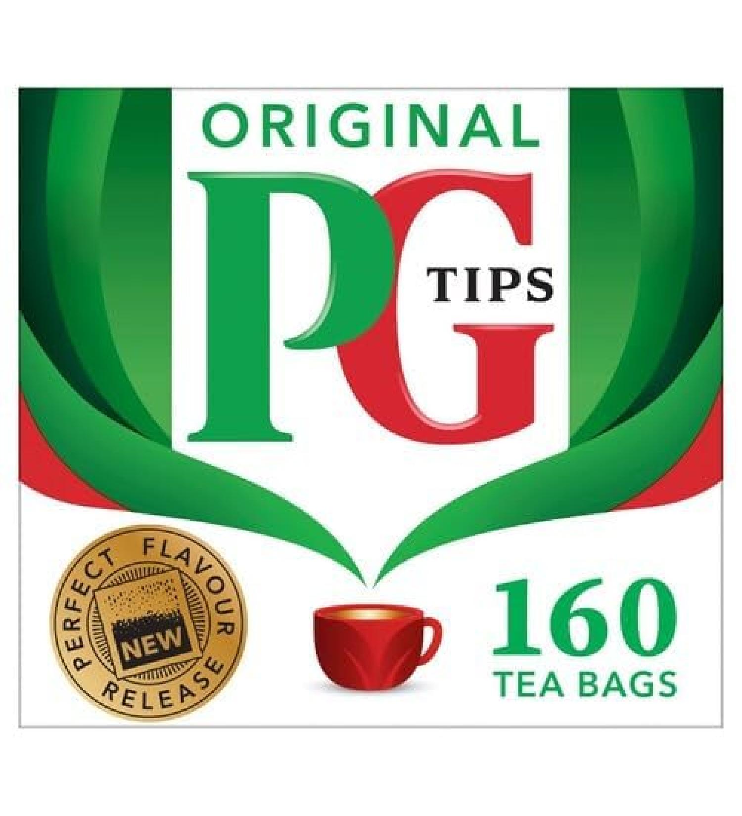 P.G. Tips Original 160 Black Tea Bags - Full-bodied Taste, Refreshing Flavor | 60 Second Brew Time - Buy Online on GoSupps.com