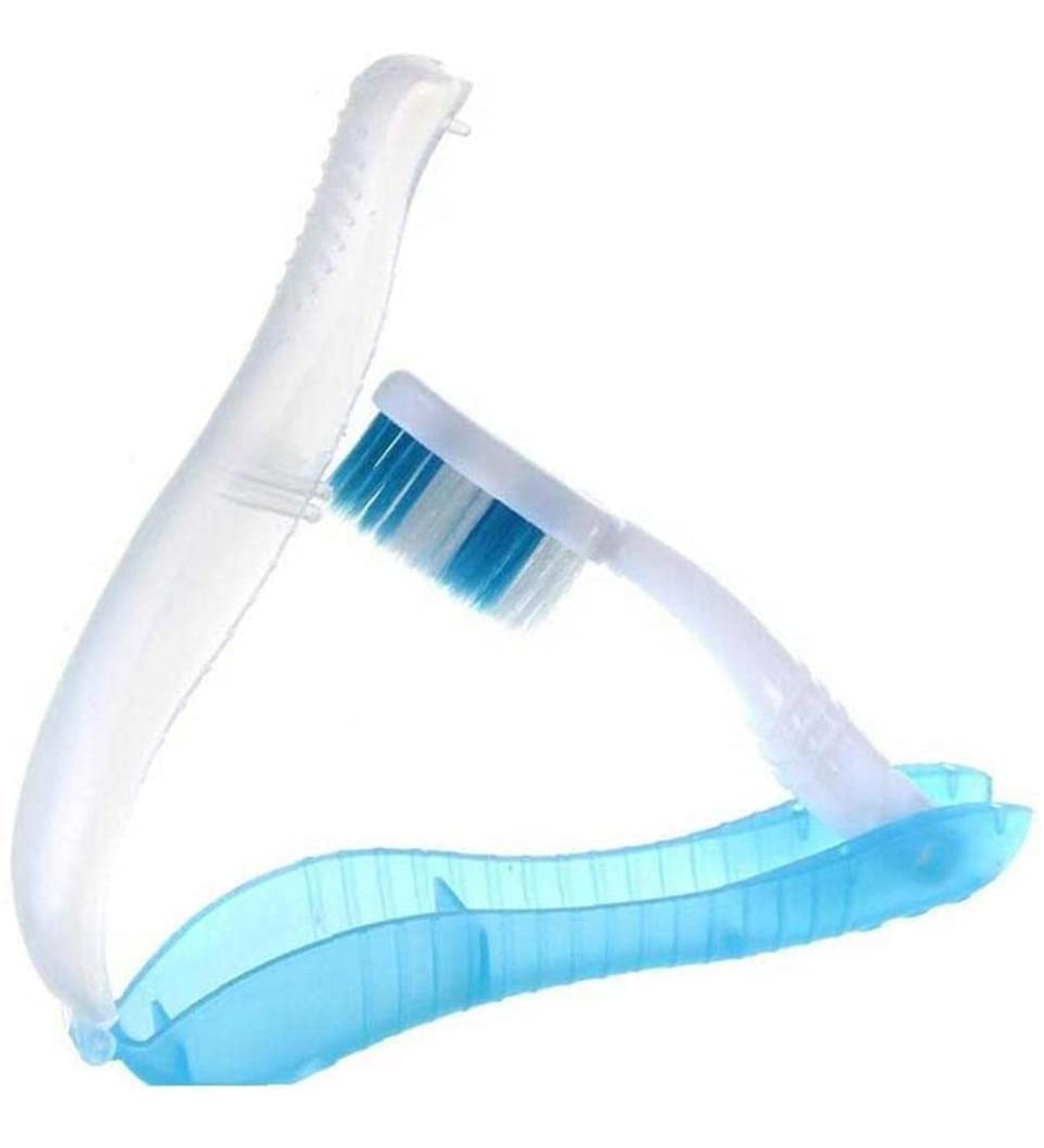 Portable Travel Folding Toothbrush with Soft Medium Bristles - Ideal for Camping - Compact & Convenient - Buy Online on GoSupps.com