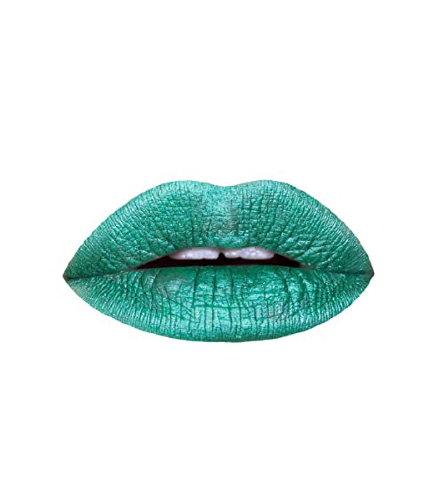 Aromi Green Teal Metallic Matte Liquid Lipstick - Vegan & Cruelty-free | Long-Lasting Shimmery Finish (Mermaid Tail) - Buy Online on GoSupps.com