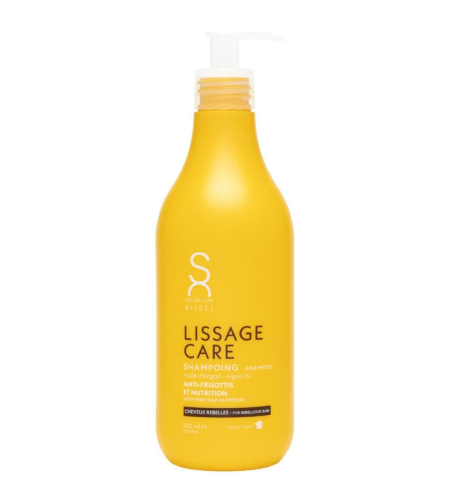Sacha Care Rituel Lissage Care Argan Oil Shampoo - Disciplined and Silky Hair Frizz Free 500ml