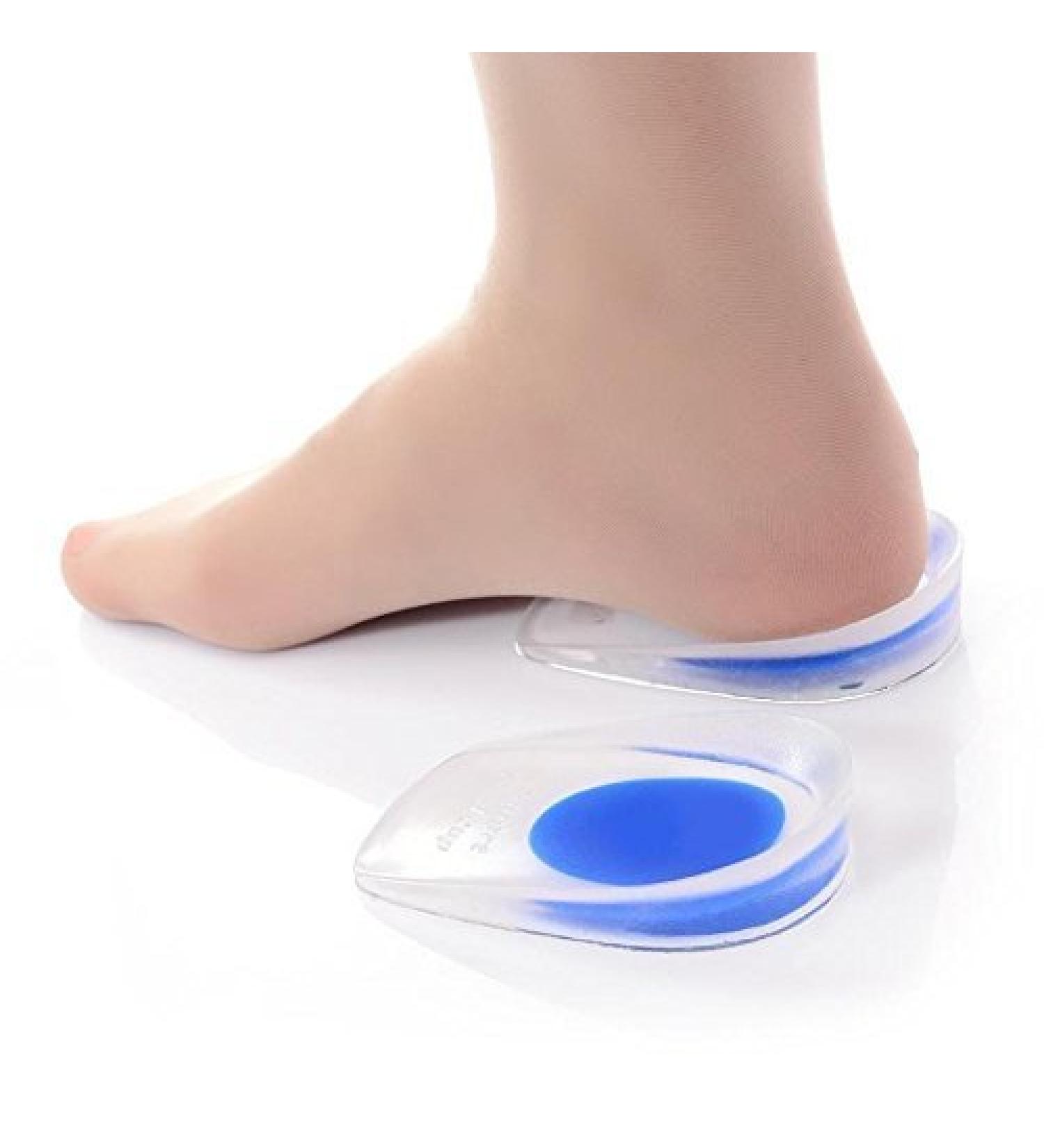 Boolavard Silicone Gel Heel Inserts - 100% Medical Grade for Plantar Support & Comfort - Medium Size Orthotic Solution - Buy Online on GoSupps.com