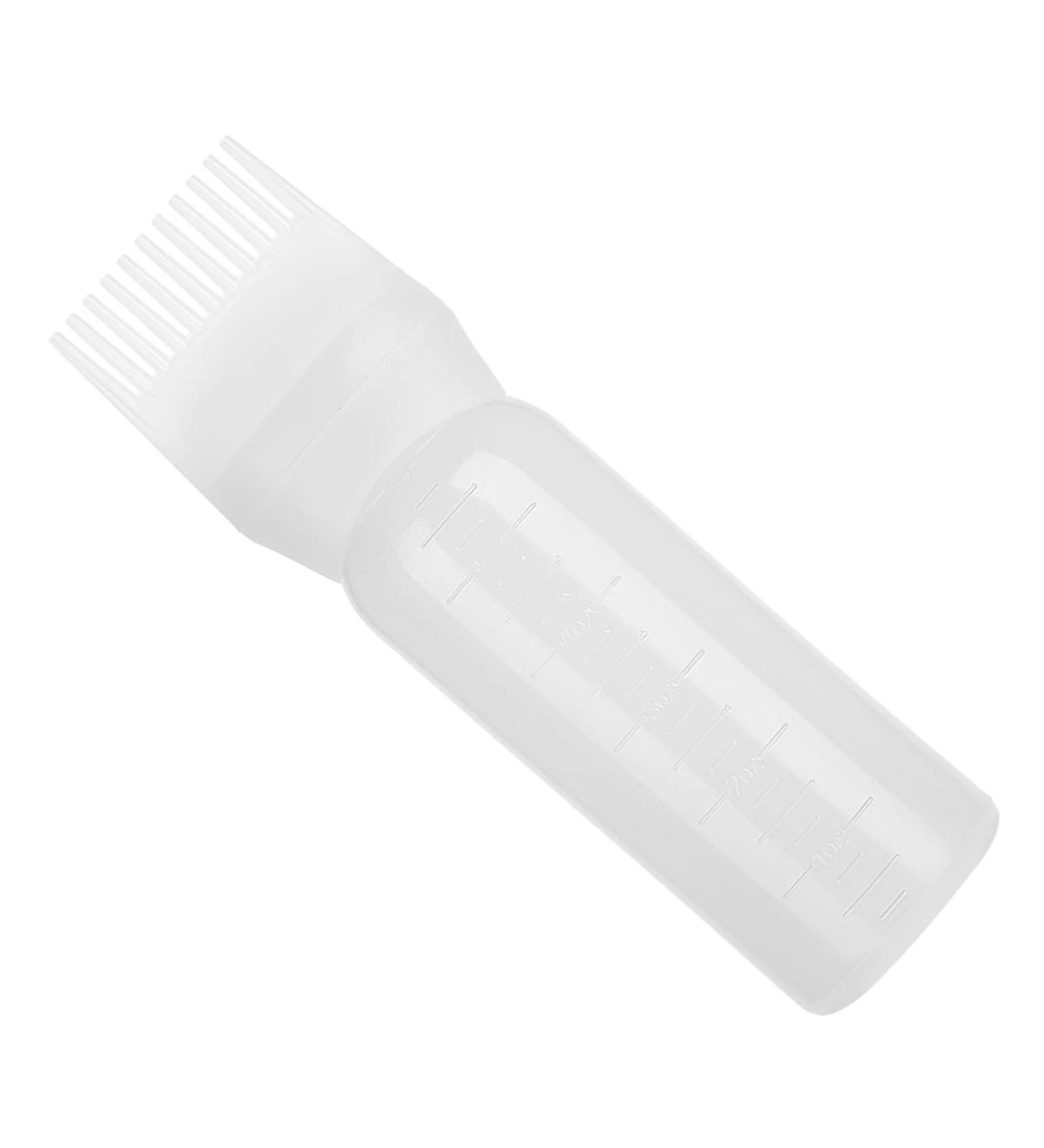 SIXRUN Hair Dyeing Bottle Brush Shampoo Comb Applicator Tool for Professional Home Purple Pink White Plastic 160ml (White) - Buy Online on GoSupps.com