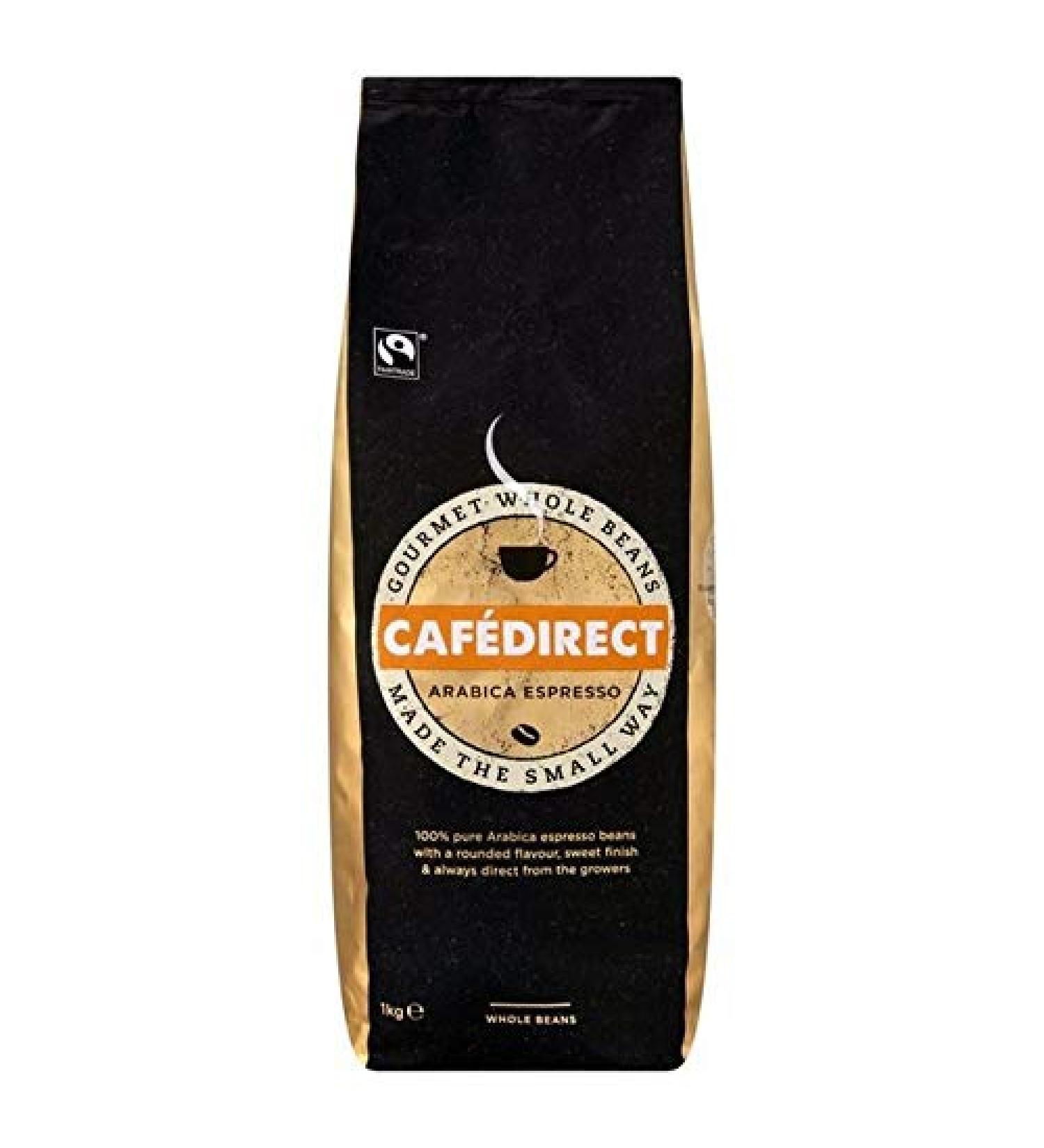 Cafedirect Whole Bean Arabica Espresso Beans 1kg