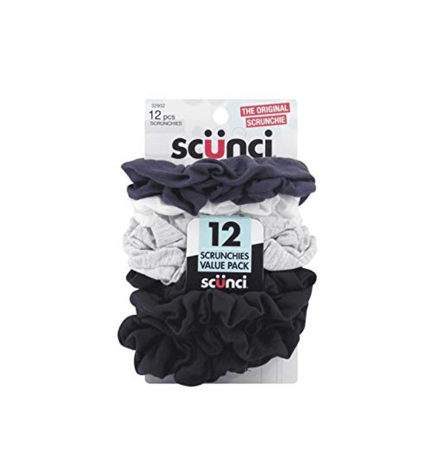 Scunci no damage scrunchies 12 count (Pack of 2)