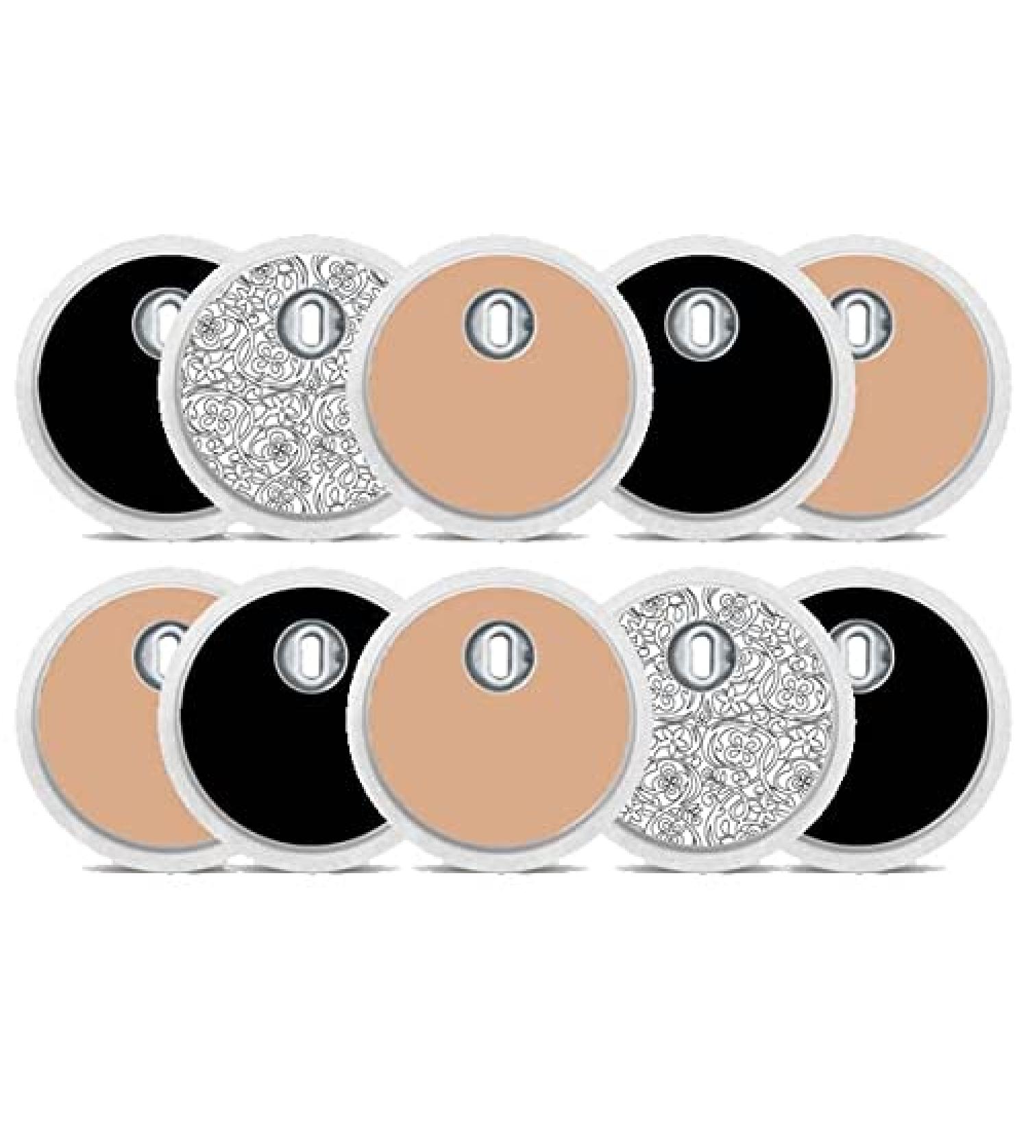 FreeStyle Libre 3 Sensor Sticker Set - 10 Black & White Stickers for Sensors | Diasticker - International Shipping Available - Buy Online on GoSupps.com