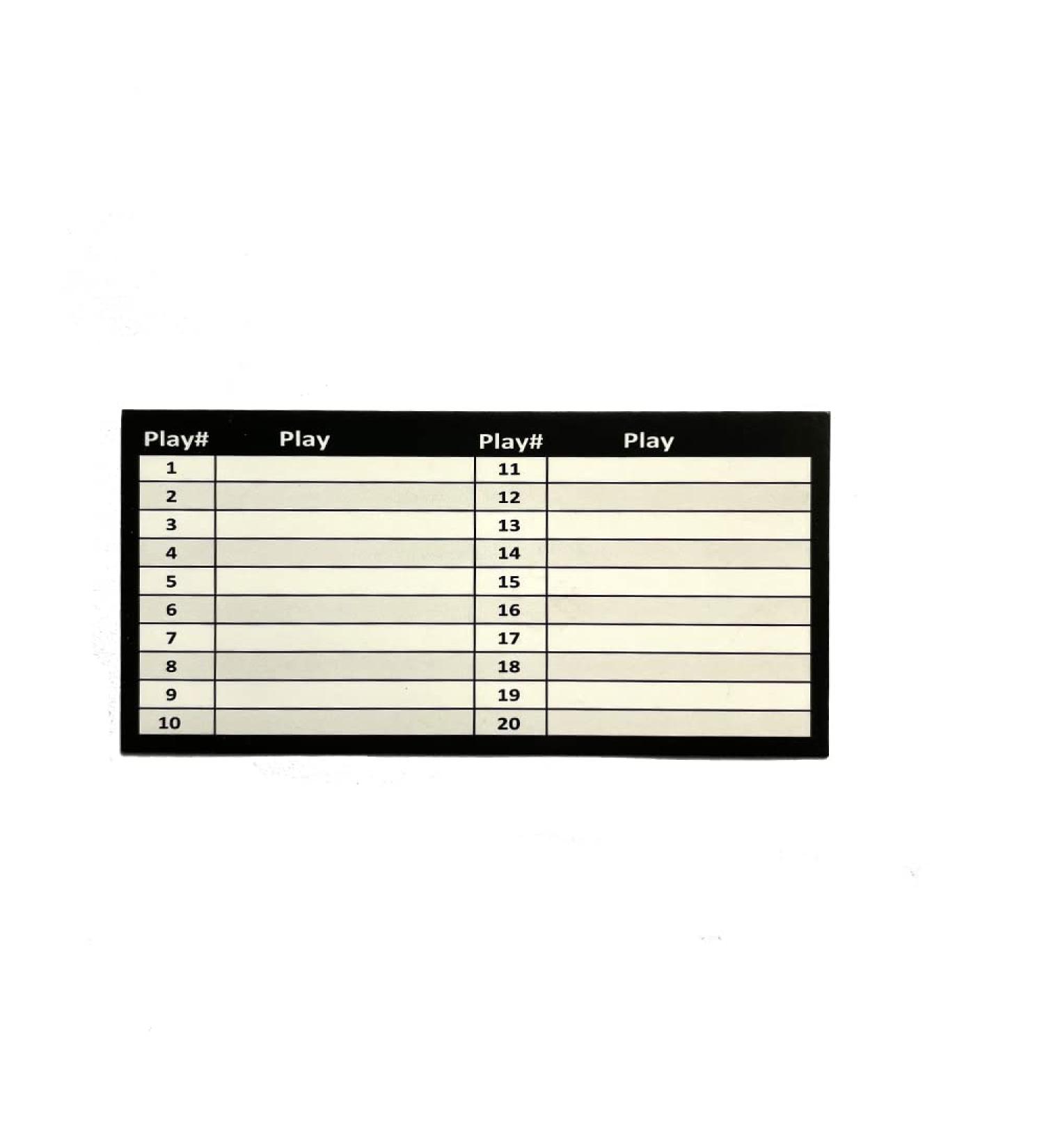 CAREWORX Playbook Wristband Inserts Wrist Coach Play Cards Sheets Youth Size - Buy Online on GoSupps.com