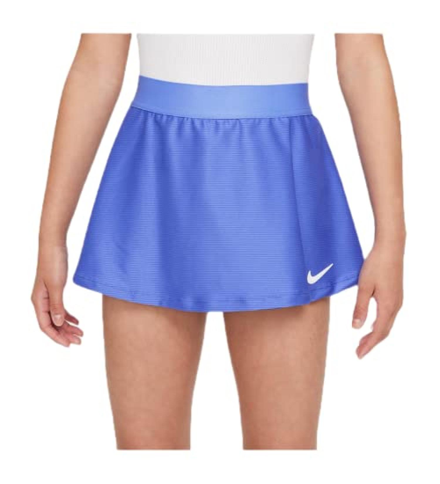 Nike Girls' Dri-FIT Victory Tennis Skirt - Sapphire/White, Size Medium - Buy Online on GoSupps.com