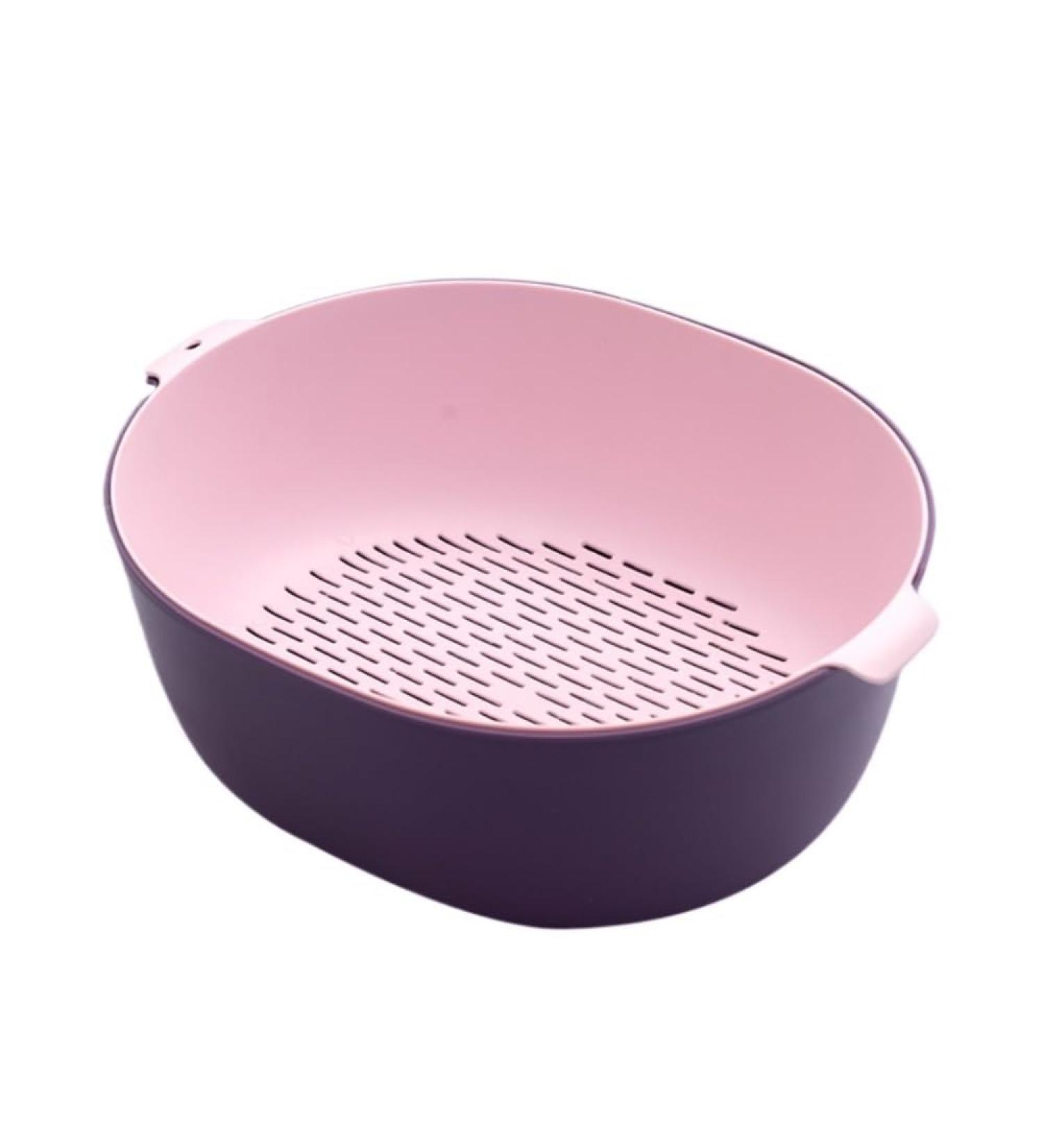 NIUHUAHUI Fruit Snack Tray Vegetable Sink Double Drainage Blue Multifunctional Living Room Household Washing Fruit Tray Thickened Home Decoration(Purple_Large) - Buy Online on GoSupps.com