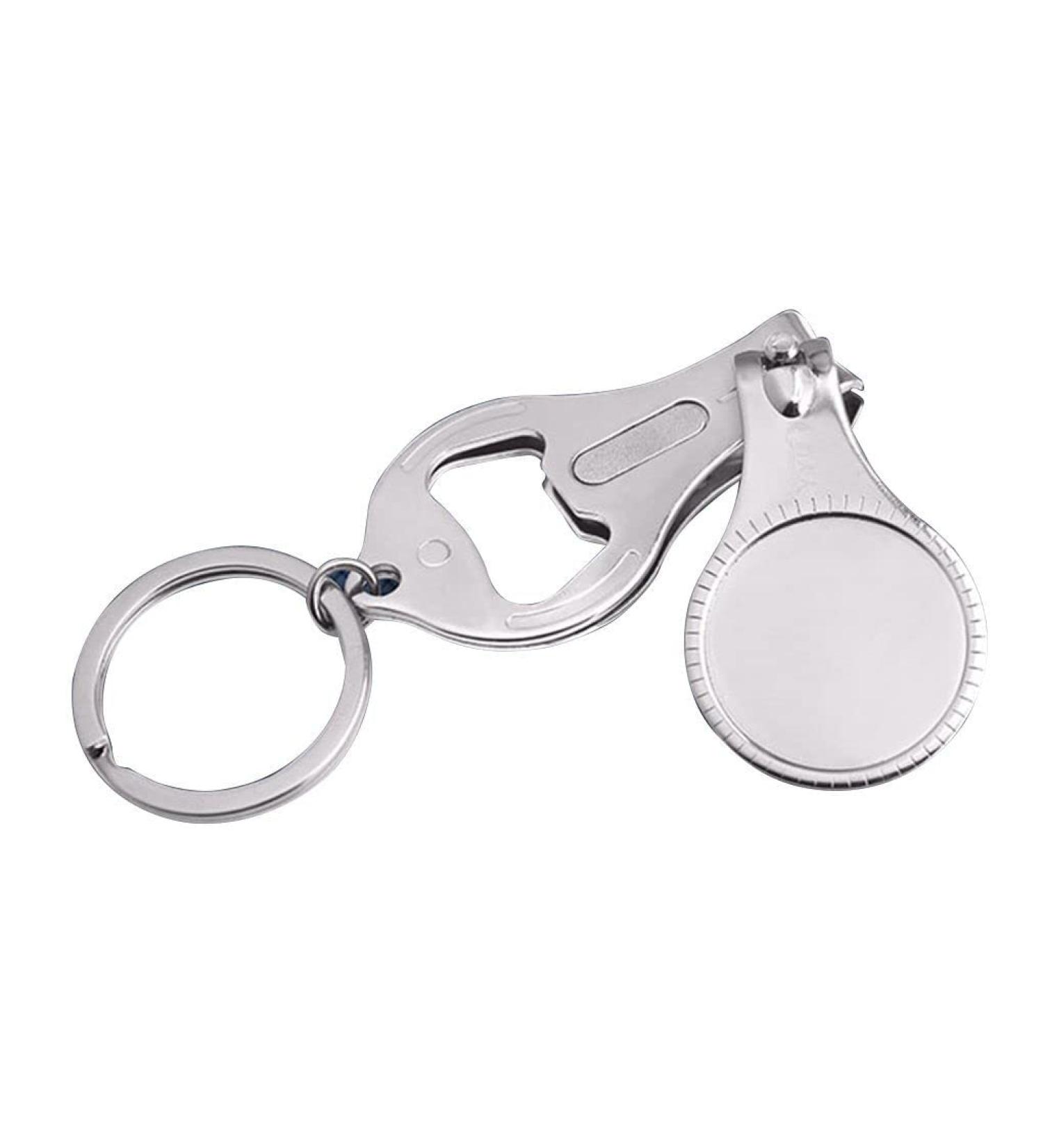 Dajidafu Carbon Steel Nail Clippers 3 in 1 Multifunctional Washable Round Foldable Fingernail Pedicure Manicure Tool Bottle Opener - Buy Online on GoSupps.com
