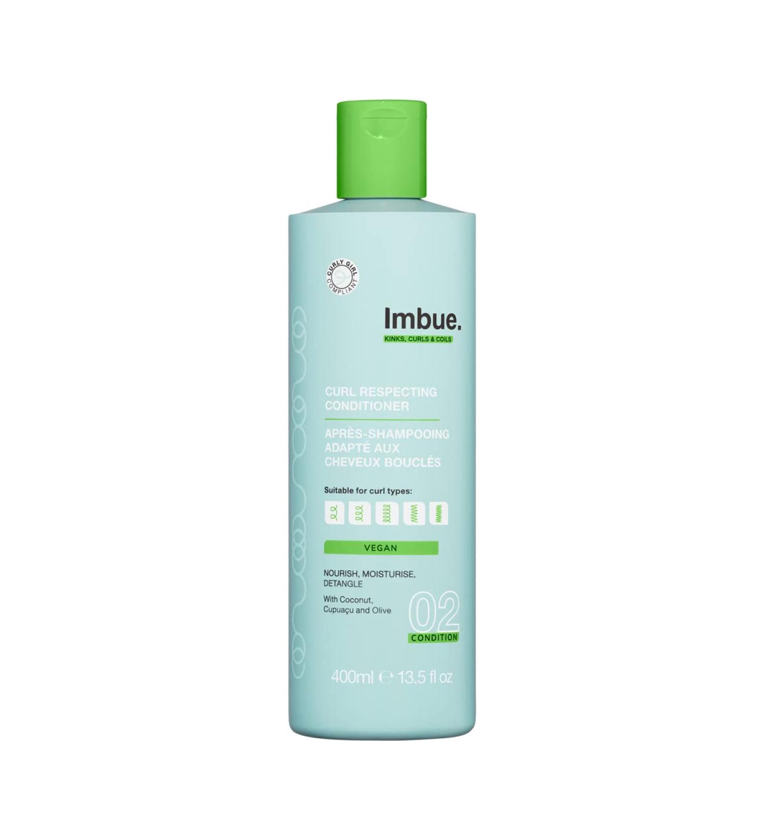 IMBUE Curl Respecting Conditioner - Vegan & Curly Girl Method Friendly | 400ml Hydrating Formula for Perfect Curls - Buy Online on GoSupps.com