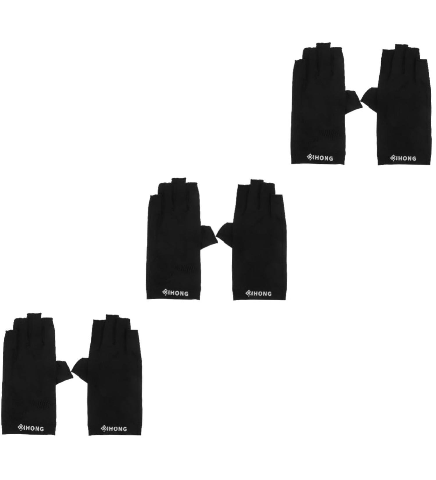 Kisangel 3 Pairs Uv Gloves Uv Protection Manicure Gloves Gel Manicure Gloves Manicure Gloves Uv Protection Nail Art Fingerless Gloves Nail Gel Uv Nail Gloves Fabric Women's Anti-uv Dryer - Buy Online on GoSupps.com