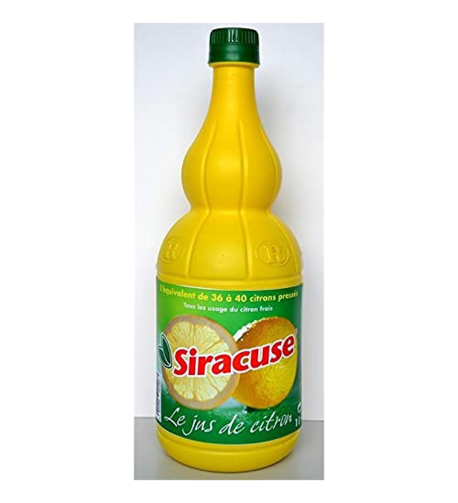 SIRACUSE - Jus De Citron 1L - Bouteille Pratique - Id al pour vos Recettes Sal es - Fraicheur Intense - 1000g - Lot De 3