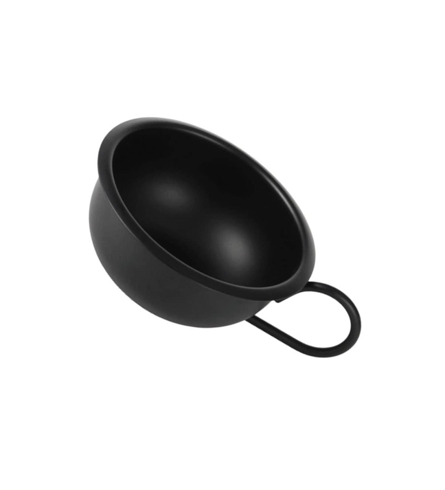 FRCOLOR Unbreakable Black Shaving Bowl with Metal Handle - Ideal for Men s Cream Foam & Lather - Durable Salon Tool | 9.2cm - Buy Online on GoSupps.com