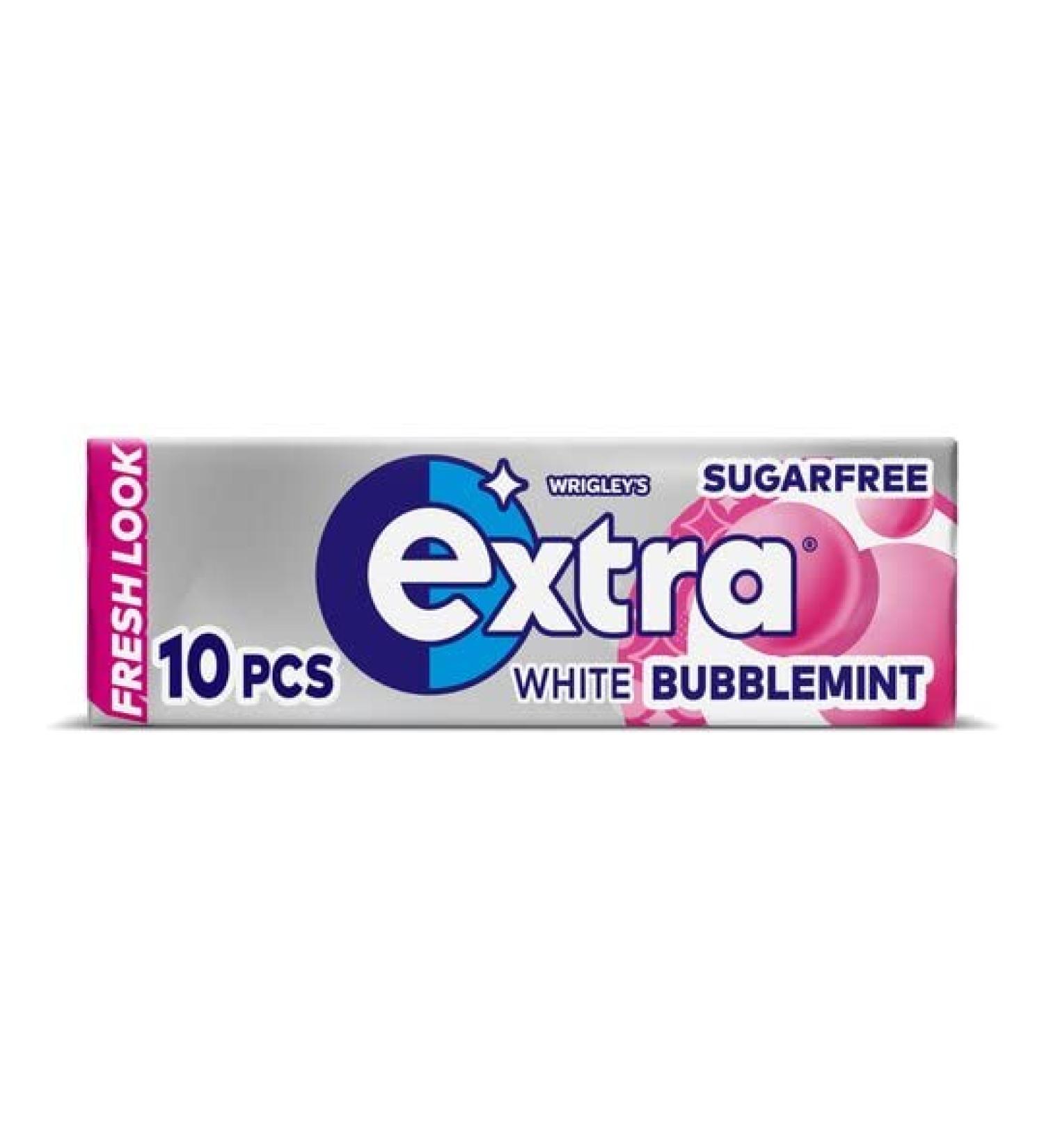 2 Full Packs of WRIGLEY'S EXTRA Chewing Gum (60 Single Packs) BUBBLEMINT