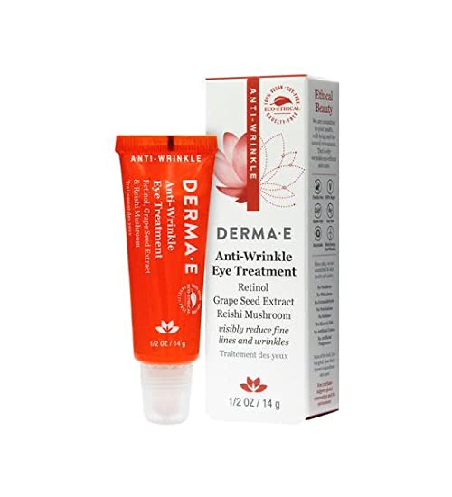 Derma E Anti-Wrinkle Eye Cream 0.5 oz - Best Eye Cream for Fine Lines & Wrinkles - Buy Online on GoSupps.com