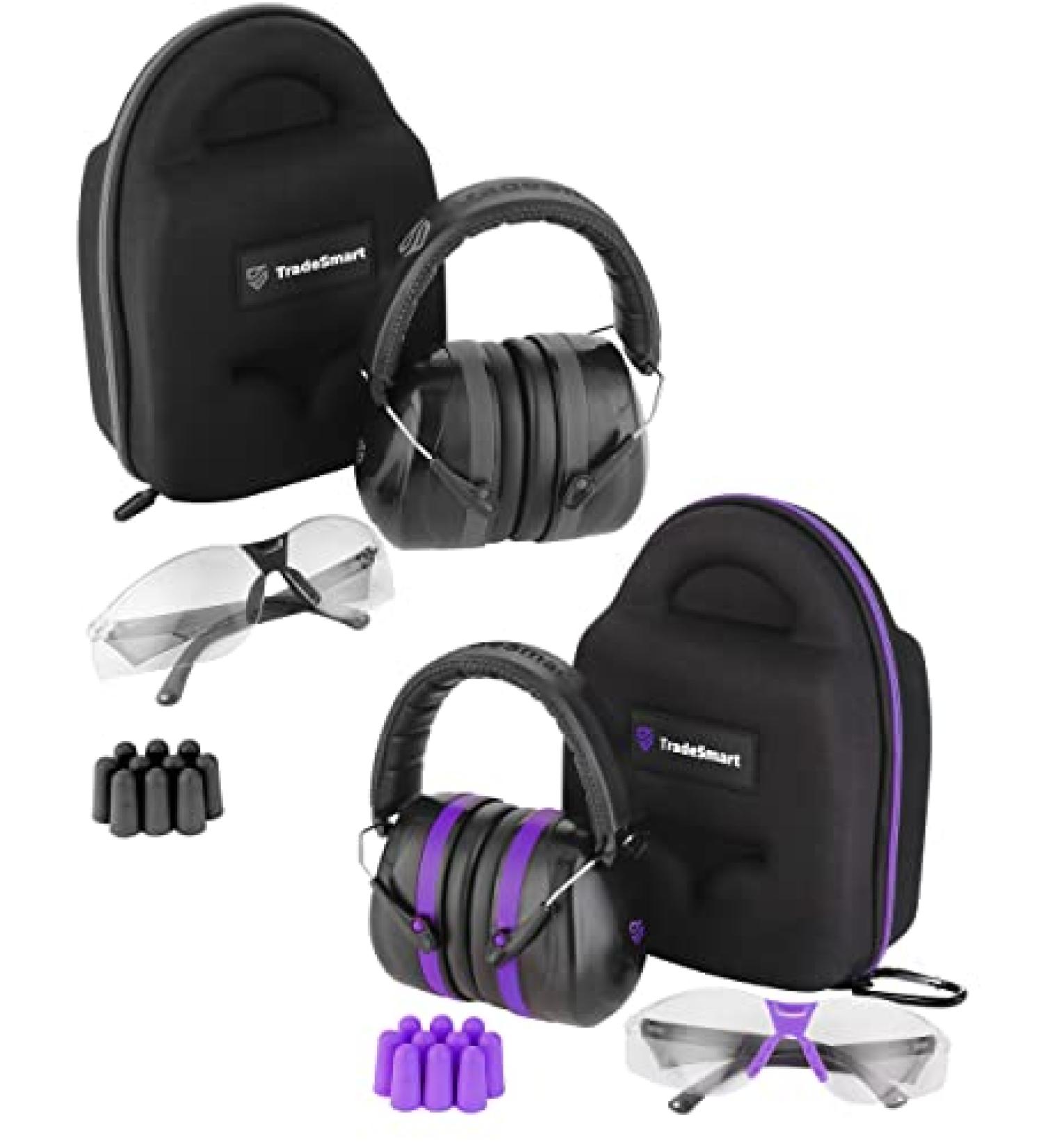 TRADESMART Purple & Gunmetal Grey Shooting Ear and Eye Kit - U.S. Certified for Women & Men - Buy Online on GoSupps.com