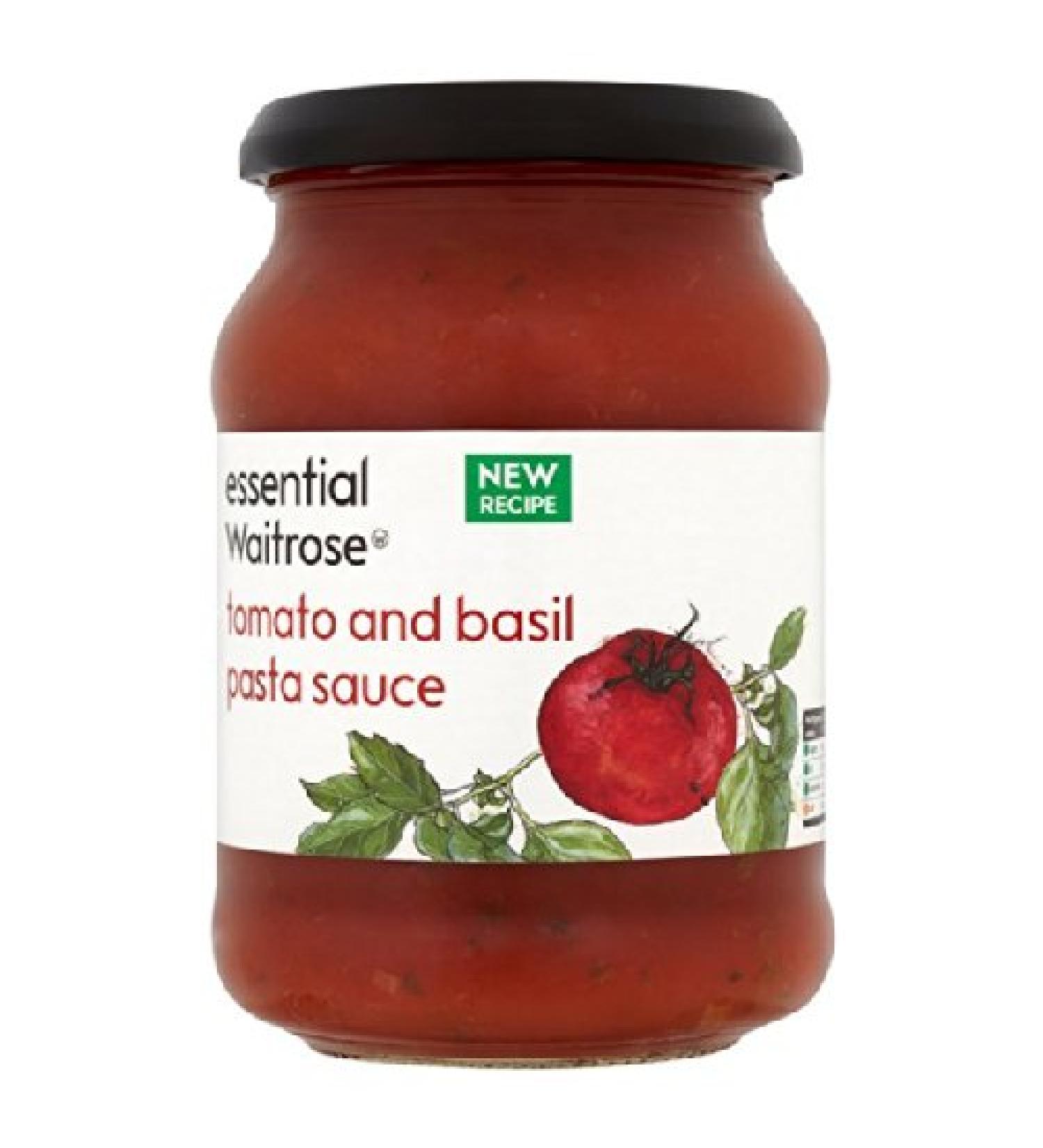 Waitrose Tomato & Basil Pasta Essential Sauce Waitrose 340g