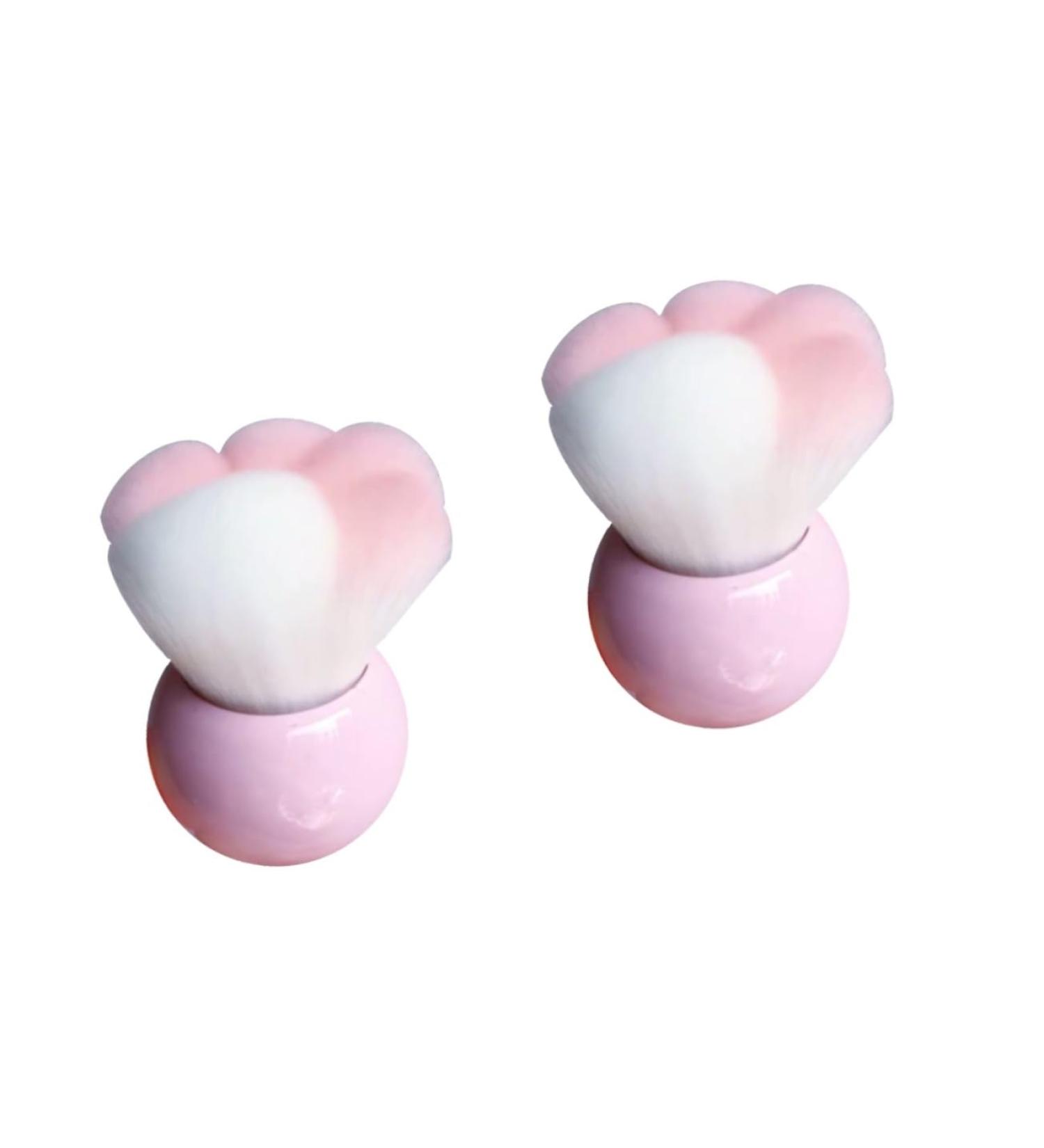 FRCOLOR 2pcs Professional Makeup Brushes - Travel Nail & Cosmetic Tools in Pink | Foundation & Powder Brushes - Buy Online on GoSupps.com