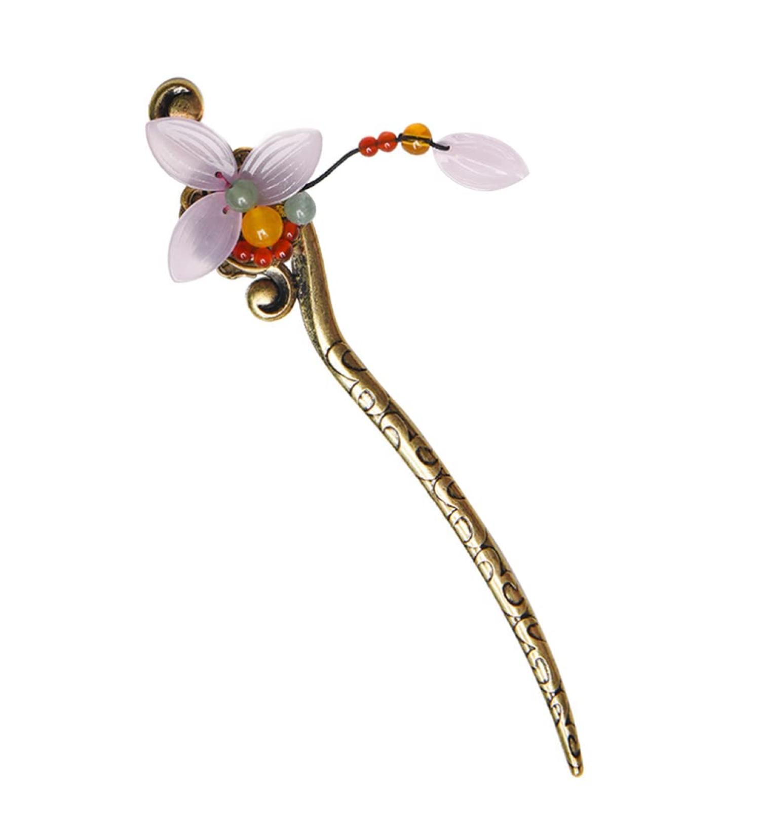 OSALADI Hanfu Hairpin Retro Hair Sticks Retro Hair Forks Hair Styling Stick Retro Hairpin Rose Flower Hair Sticks Hair Chopsticks for Flower Hair Clips for Women Metal Asia Miss Glass - Buy Online on GoSupps.com