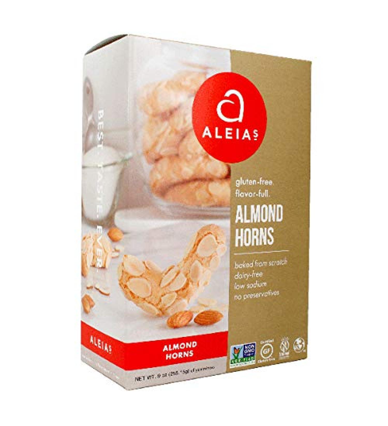 Aleia's Almond Horns Gluten Free 9oz - Delicious Gluten-Free Almond Horns for a Tasty Treat! - Buy Online on GoSupps.com