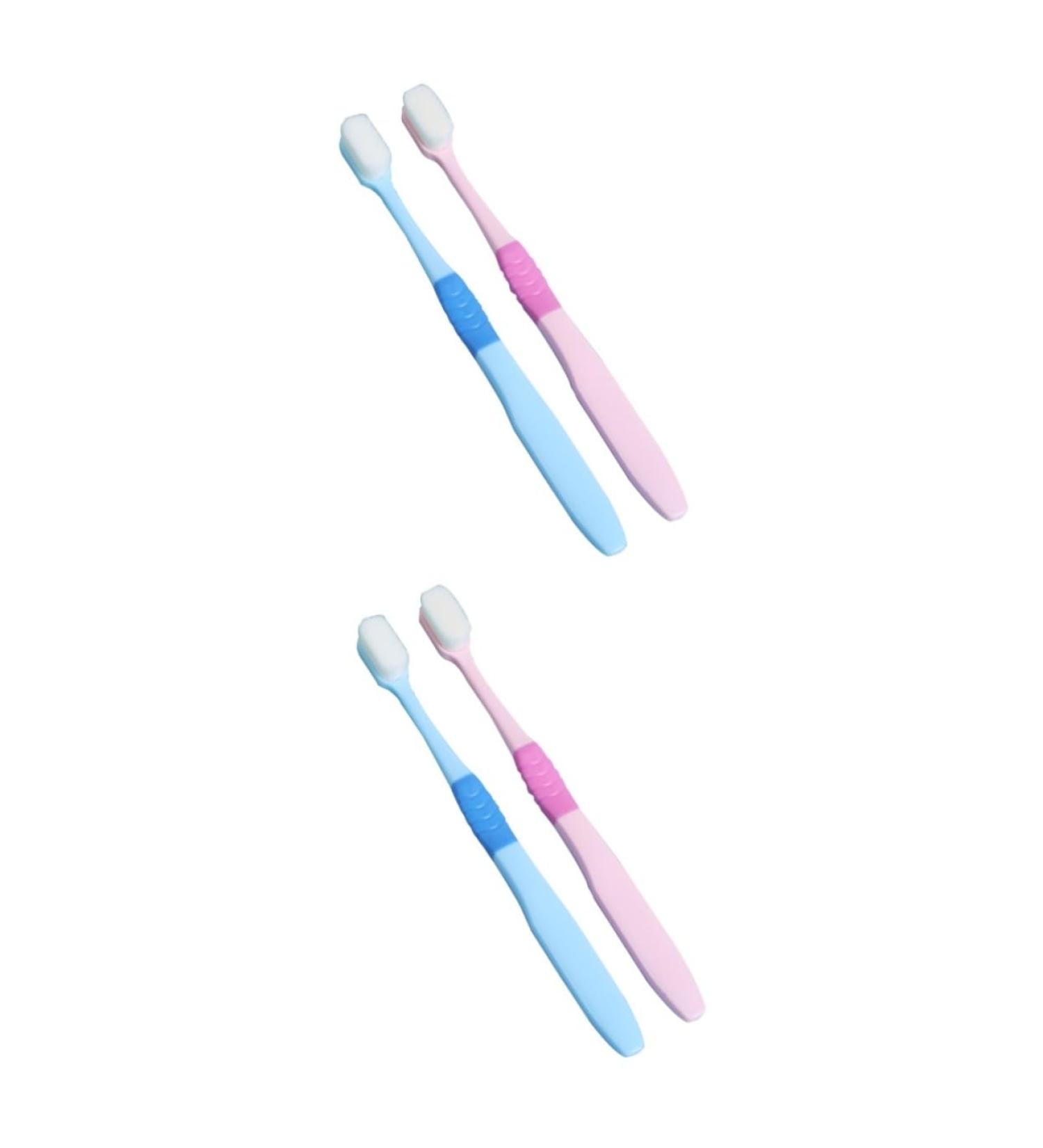 Minkissy 4 Pcs Portable Toothbrush Set for Kids - Soft Fur Bristles PP Material Perfect for Oral Care - Buy Online on GoSupps.com