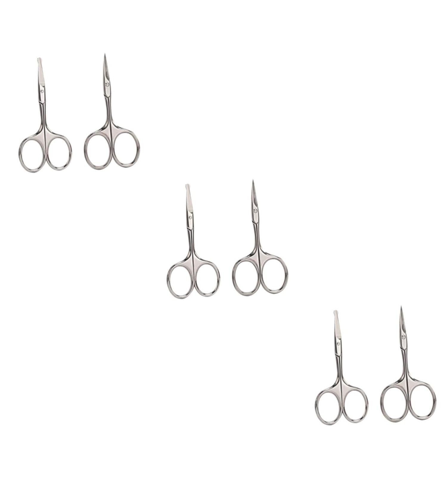 Balacoo 6 Pcs Eyelash & Hair Trimmer Set for Men - Safe Straight Tip Scissors for Eyebrows & Nose Hair - 9.2x4.5cm - Buy Online on GoSupps.com