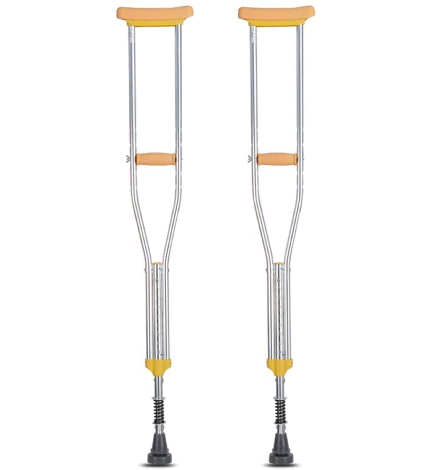 Crutches for Adults Underarm Axillary Crutches with Anti-Vibration Spring Crutch for Adults with Medical Comfortable Cushion 9 Adjustable in Height The Swelling Prevention and a Lucky Star - Buy Online on GoSupps.com