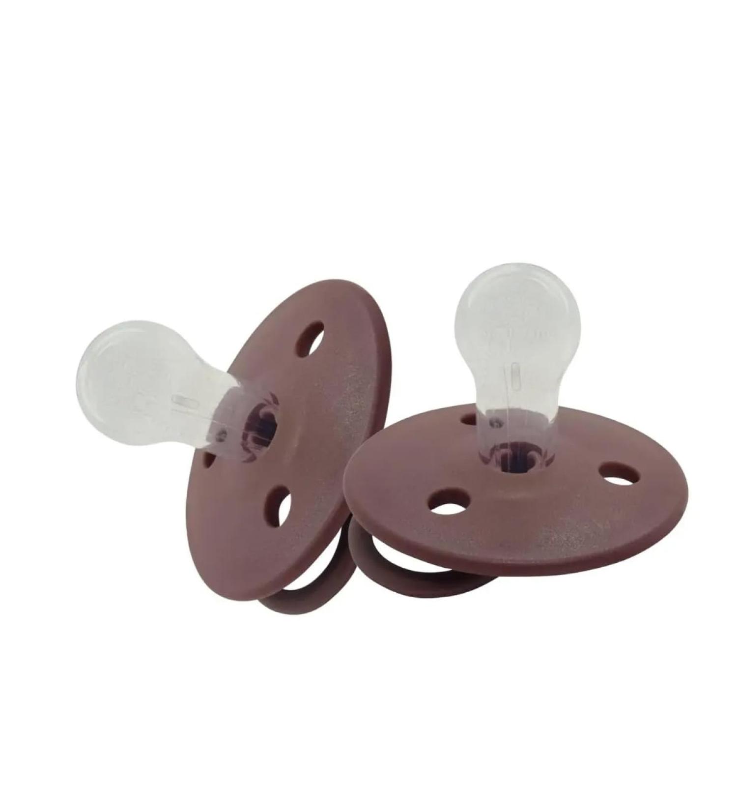 Mininor 2-Pack Pacifier Silicone with Cherry Shape from Denmark (Size 1 (0-6 Months) Wine) Size 1 (0-6 Months) Wine