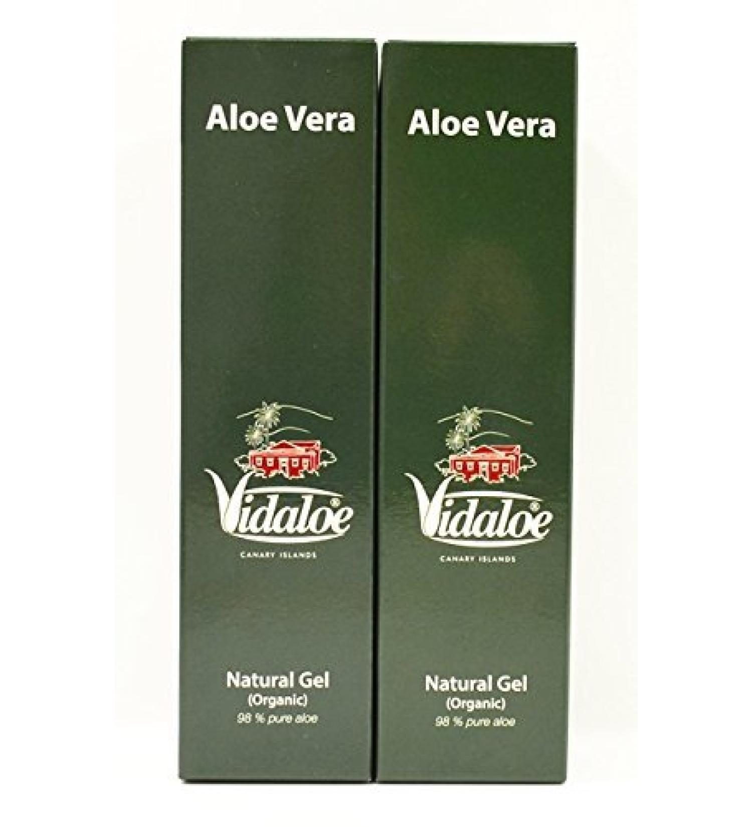 Vidaloe Organic 98% Natural Gel - 250ml Cold Pressed from Fuerteventura (Pack of 2) - Perfect for Hydration & Skin Care | International Shipping - Buy Online on GoSupps.com