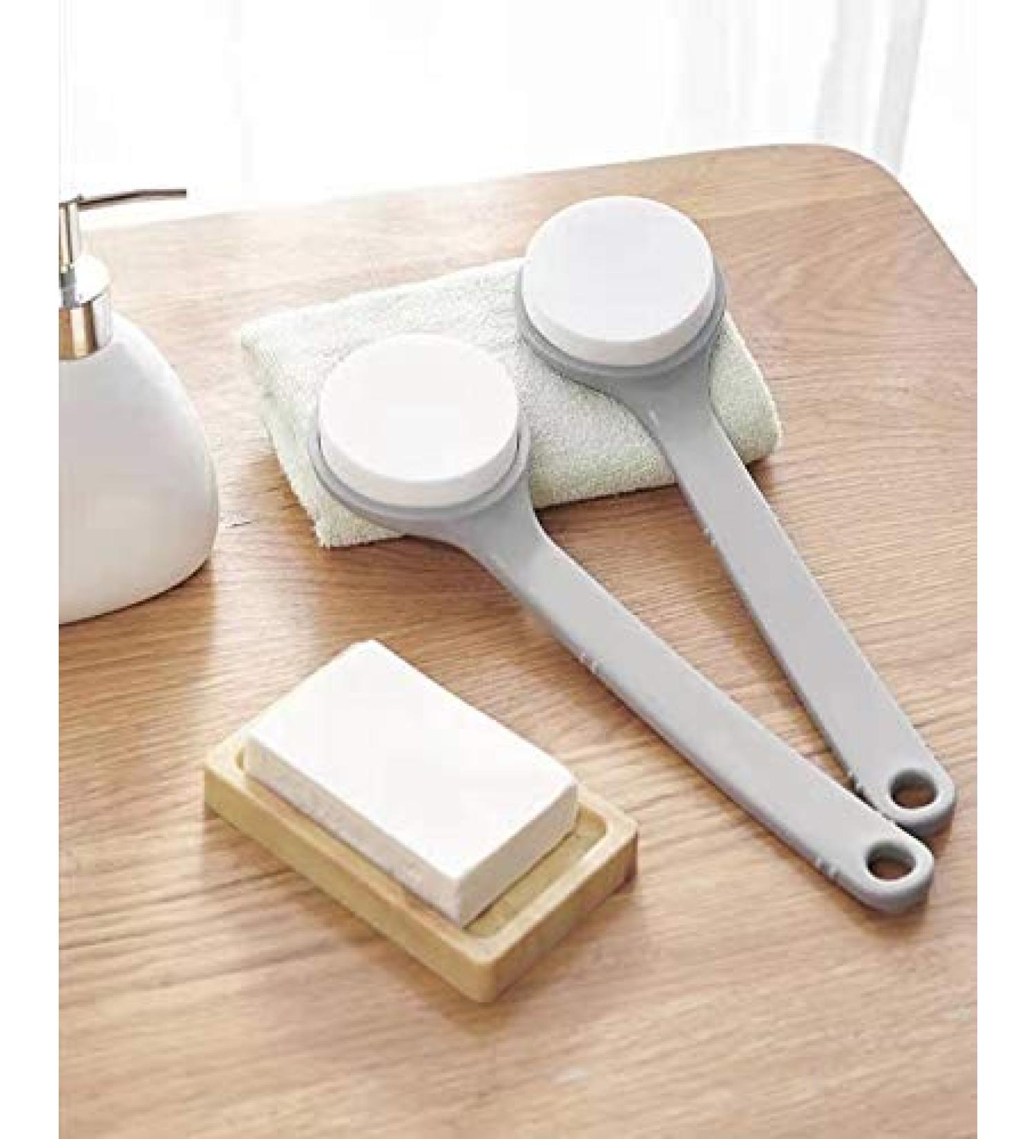 Zerdie Long Handle Bath Sponge Brush - Body Brush, Lotion Applicator, Back Scrubber - 1 Pack - Buy Online on GoSupps.com