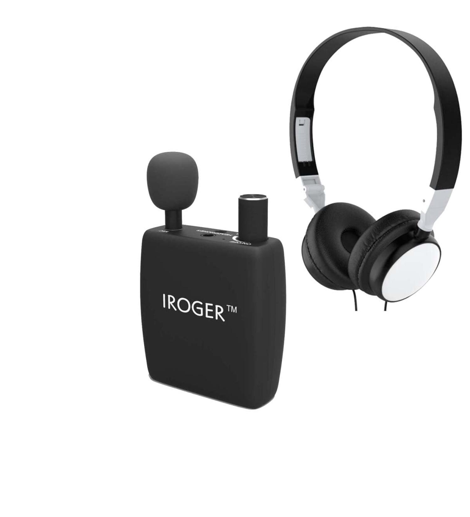 Rechargeable Hearing Amplifier for Seniors - Personal Sound Amplifier with Directional Microphone and Headphone - Black - Buy Online on GoSupps.com
