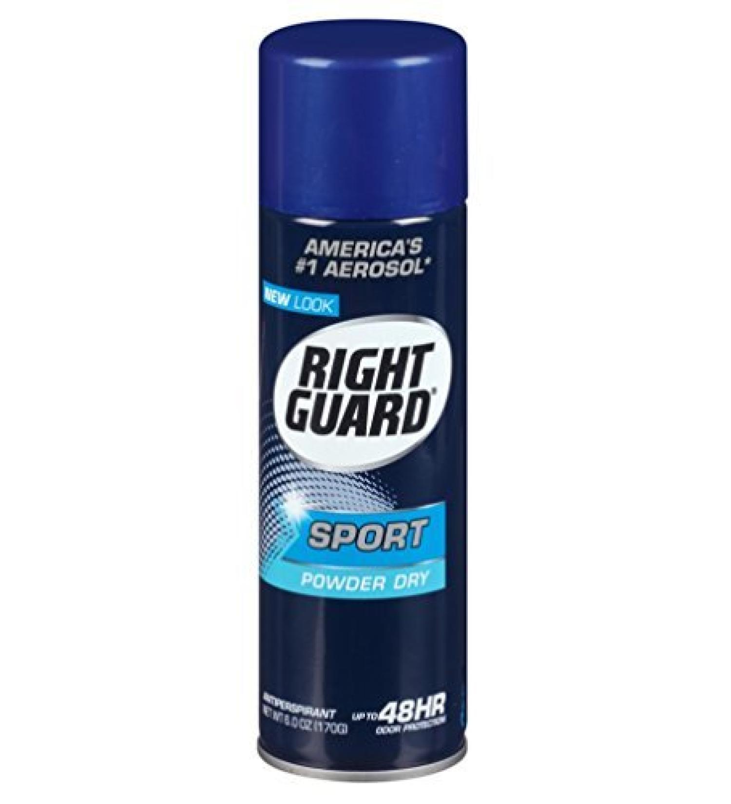 Right Guard Aerosol Sport Powder Dry Antiperspirant 6 oz (Pack of 6)