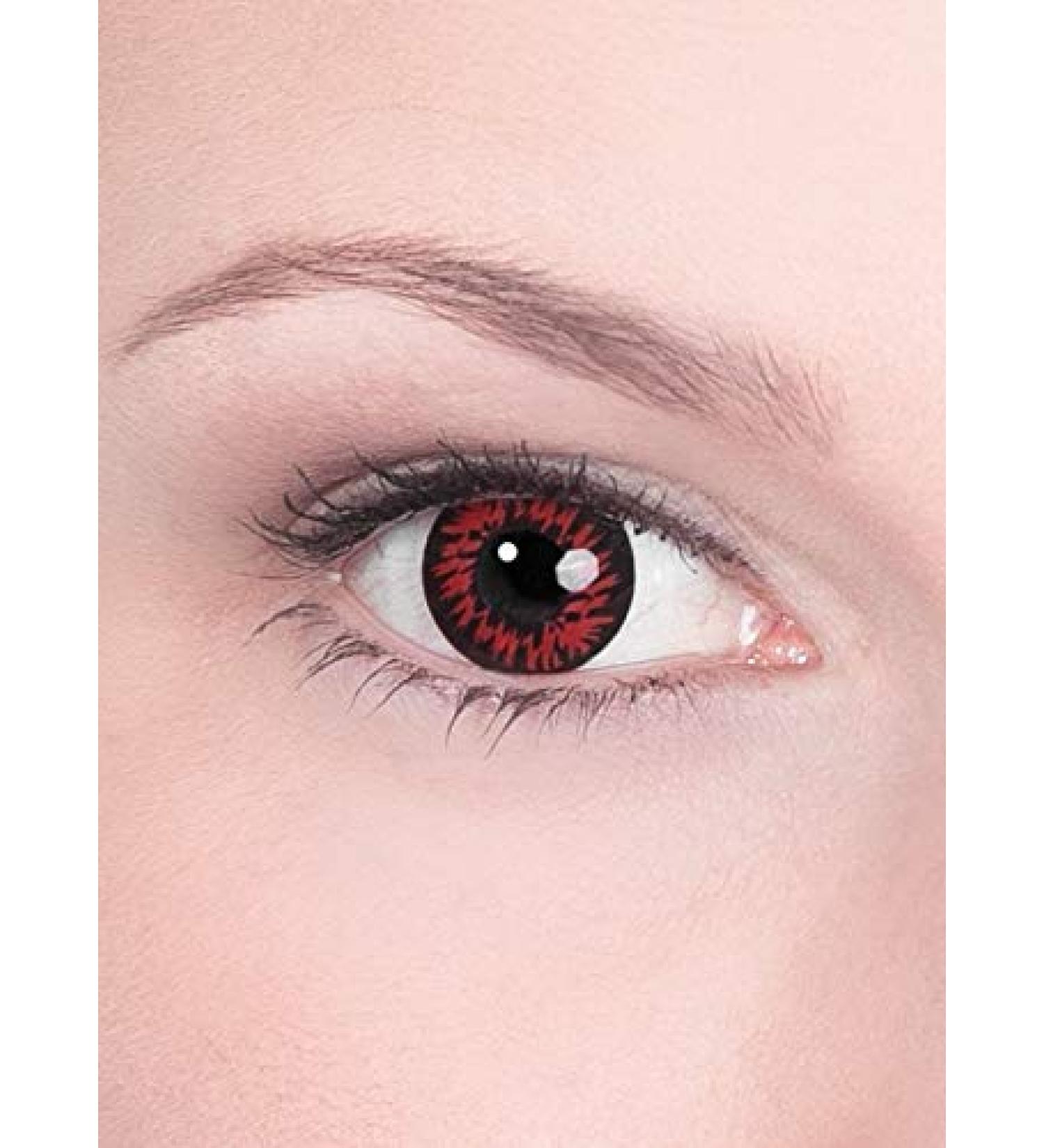 Blood Wolf Contact Lenses - Annual Prescription Motif Lenses (-3.5 Diopters) for Halloween Carnival & Costume Parties - Buy Online on GoSupps.com