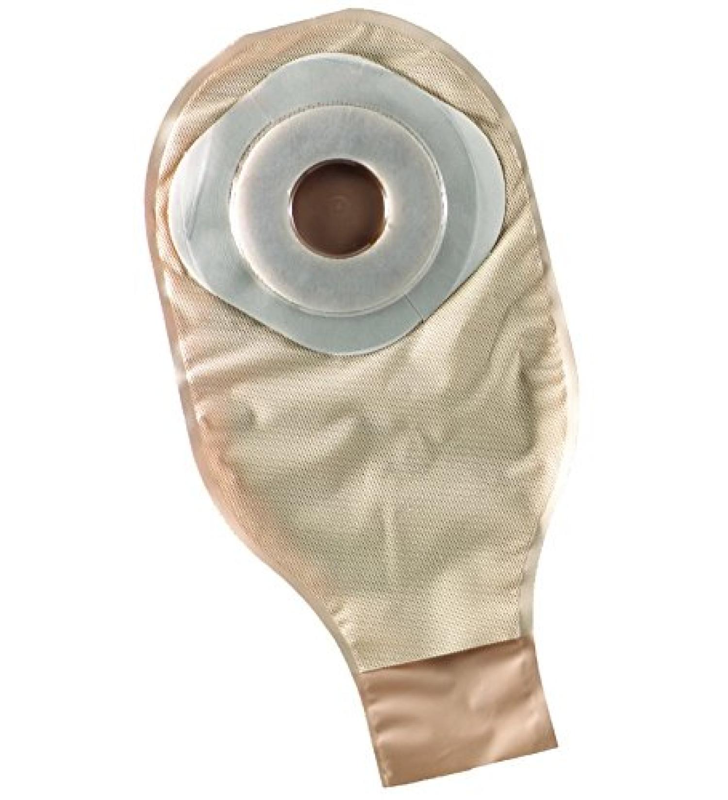 ActiveLife Drainable 12" Pouch with Pre-Cut Stomahesive Skin Barrier & Tape Collar - 1 1/4 Stoma - Transparent - Box