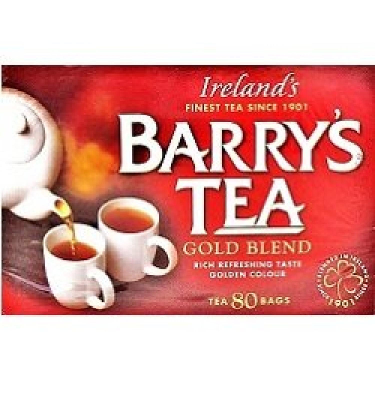Barrys Tea Gold Blend 80 Bags Pack of 4