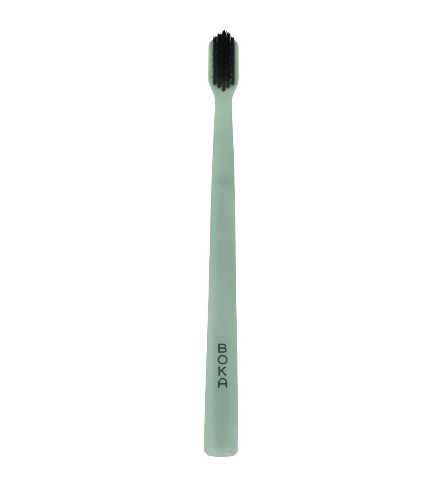 Boka Classic Activated Charcoal Toothbrush - Soft Mint | Eco-Friendly Oral Care - Buy Online on GoSupps.com