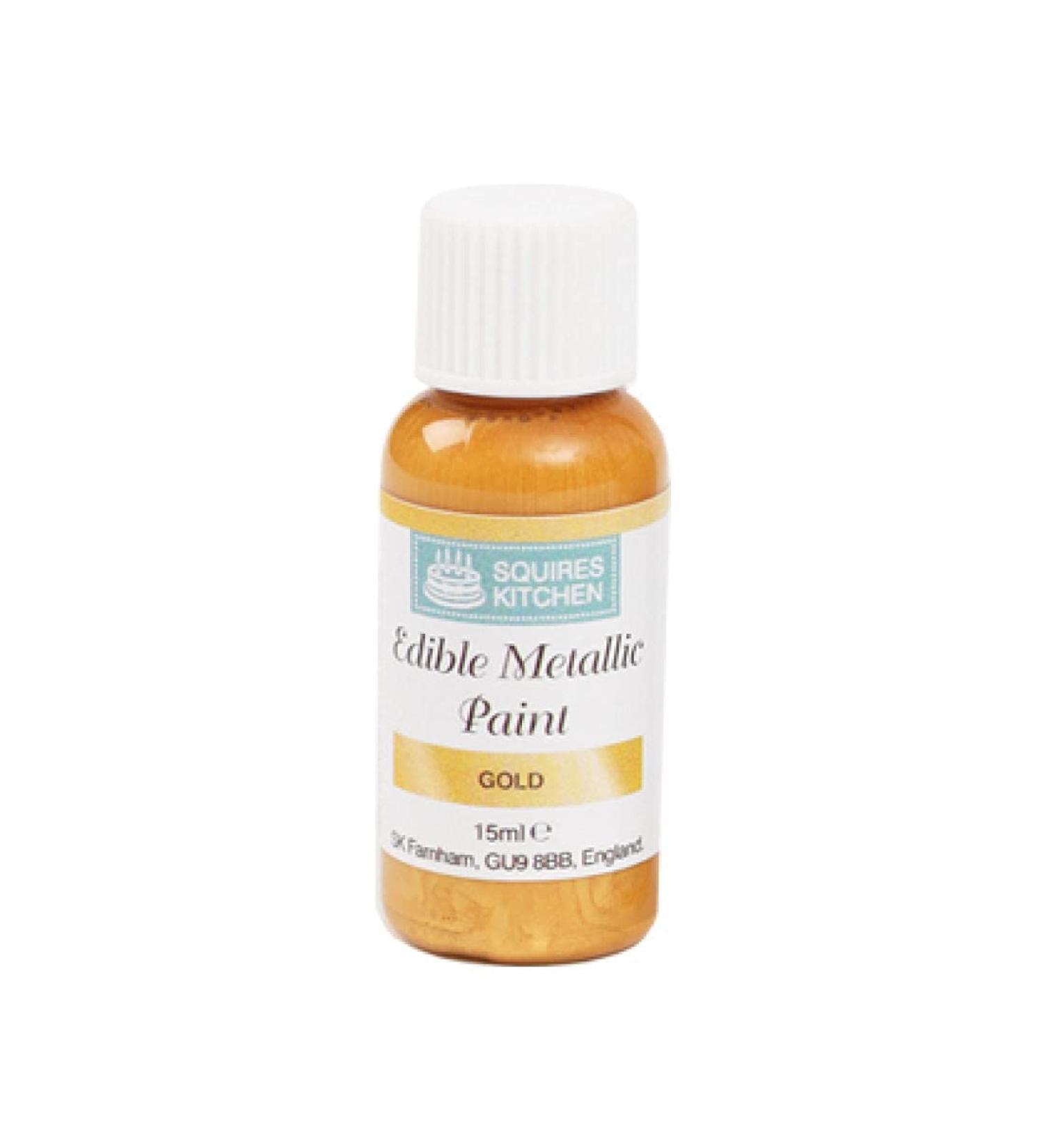 Squires Kitchen Designer Edible Gold Effect Paint Bottle 15ml