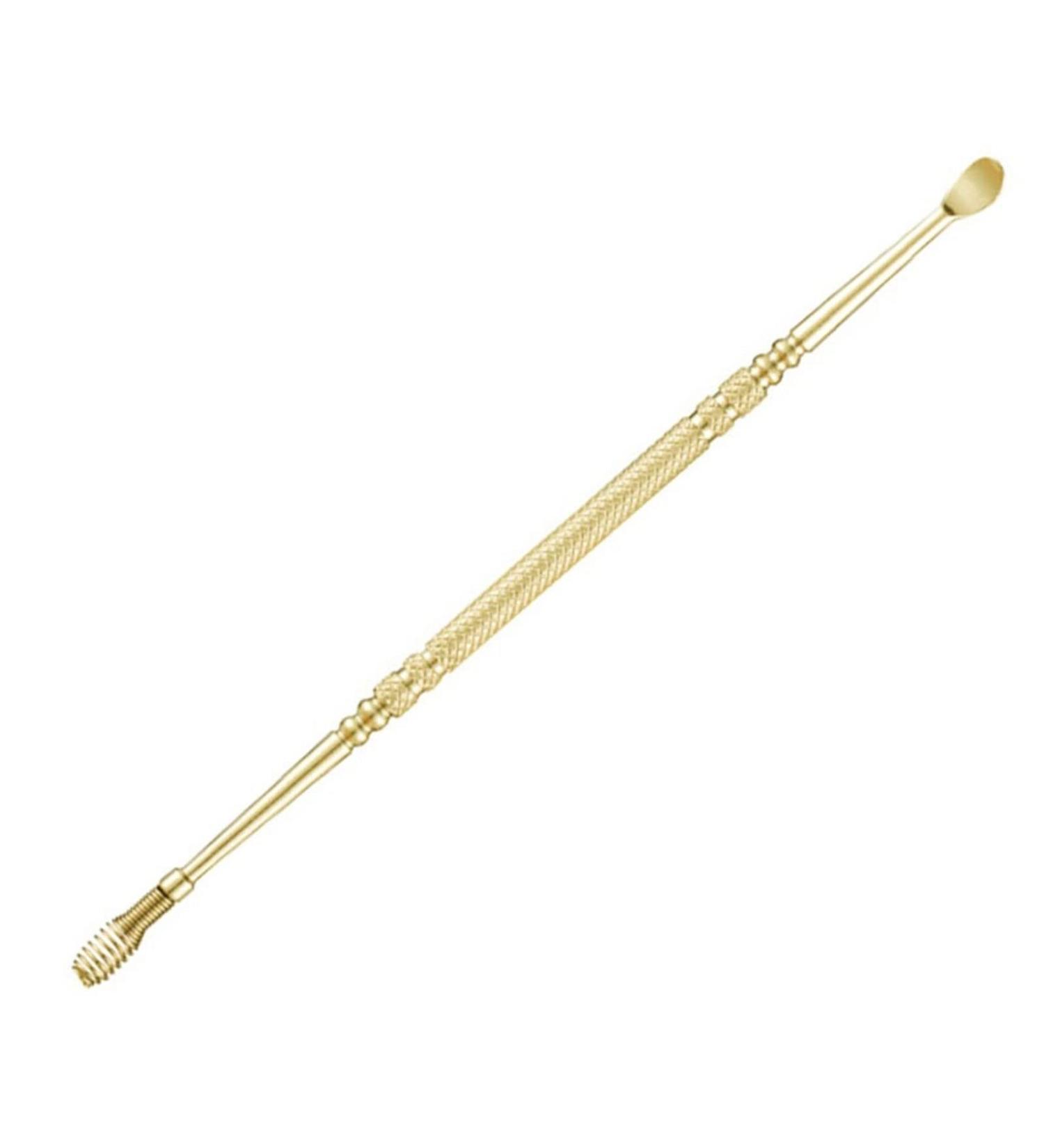 TARVIT Double-Headed Stainless Steel Earwax Removal Tool | Dual-Ended Spiral Curette Spoon | 360 Helix Ear Picker - Gold - Buy Online on GoSupps.com
