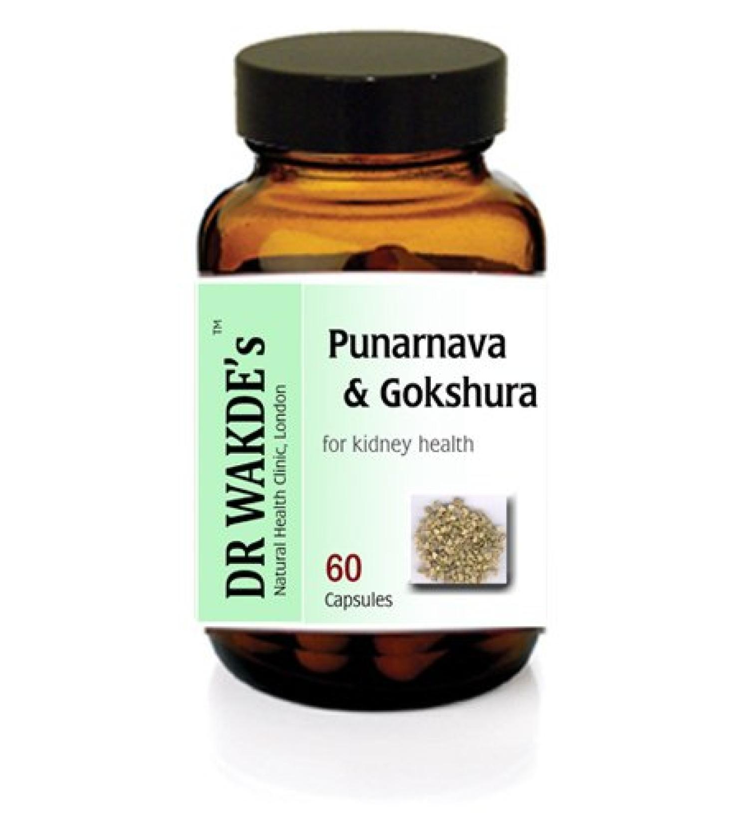 DR WAKDE'S Punarnava & Gokshura Capsules (60 Veg Caps Promotes Healthy Urinary Flush Ayurvedic Supplement Vegan Herbal All Natural Made in UK)