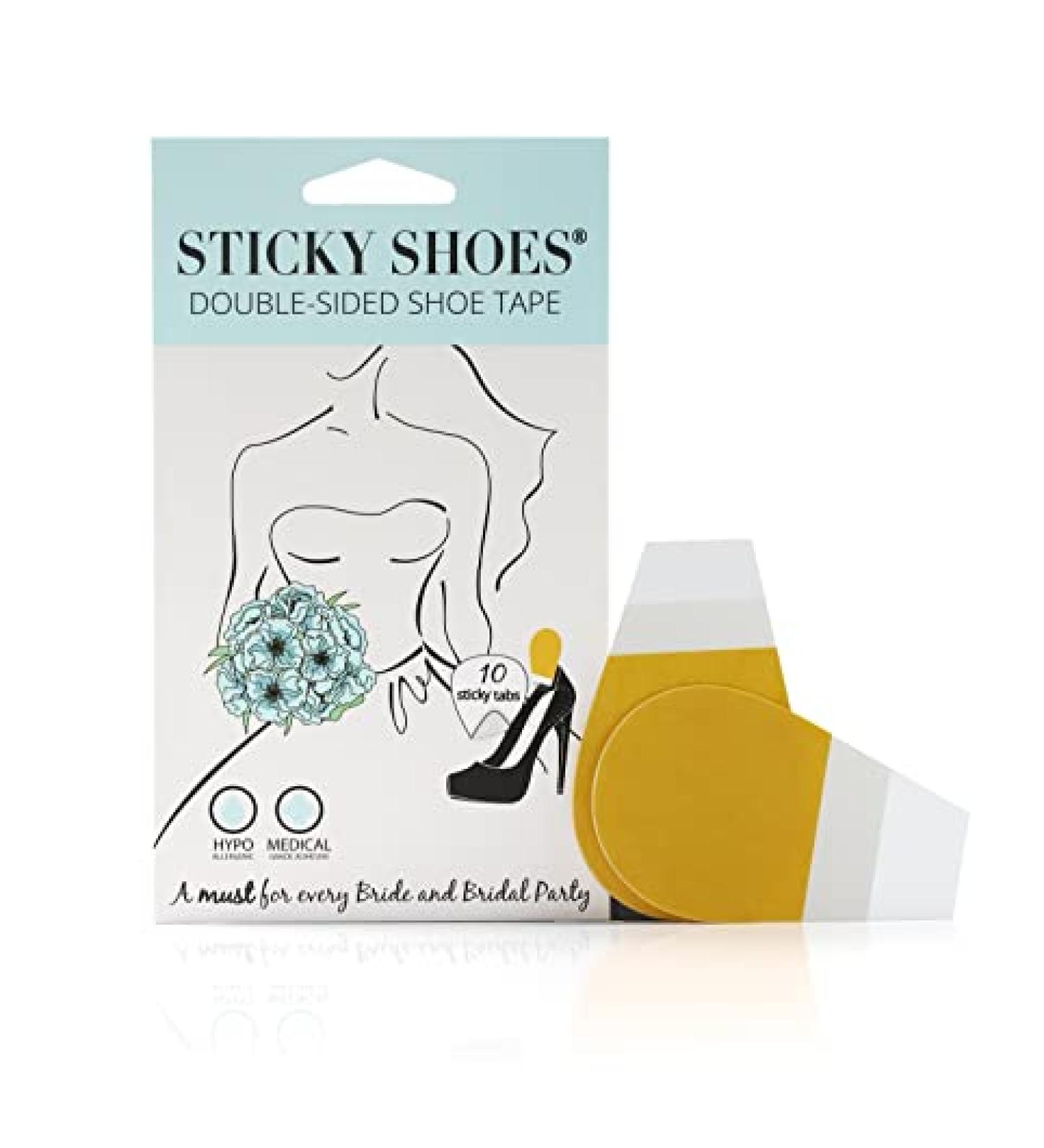 Sticky Shoes Double Sided Shoe Tape - Anti-Slip Tape for Heels and Flats - 10 Pack | Perfect for Weddings, Special Events, and Everyday Use - Buy Online on GoSupps.com
