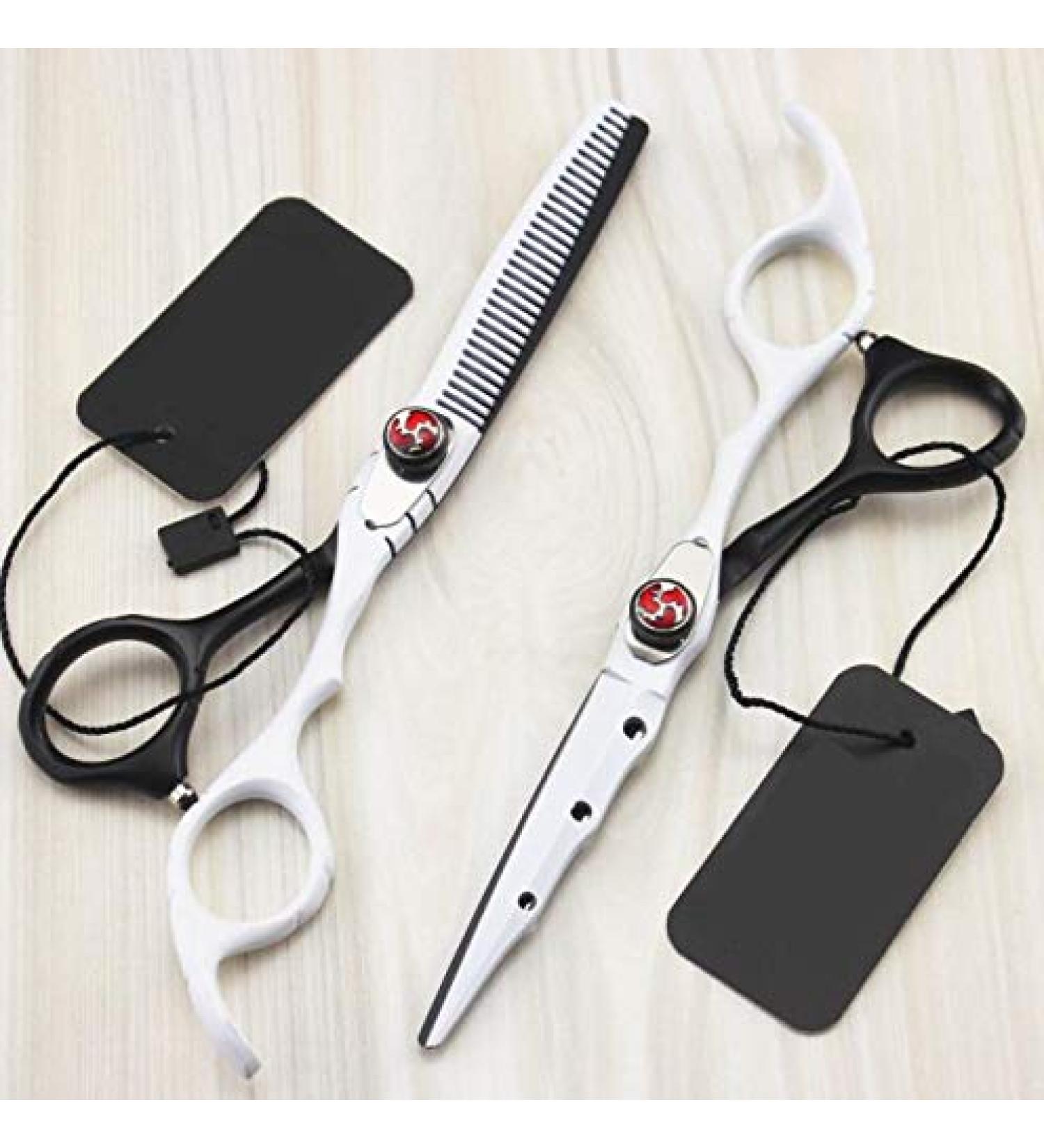Hair Cutting Scissors Shears Kit 6.0 Inch Professional Hair Scissors Set Cutting Shears Thinning Scissors Barber Hairdressing Scissors Tools (Color : White) - Buy Online on GoSupps.com