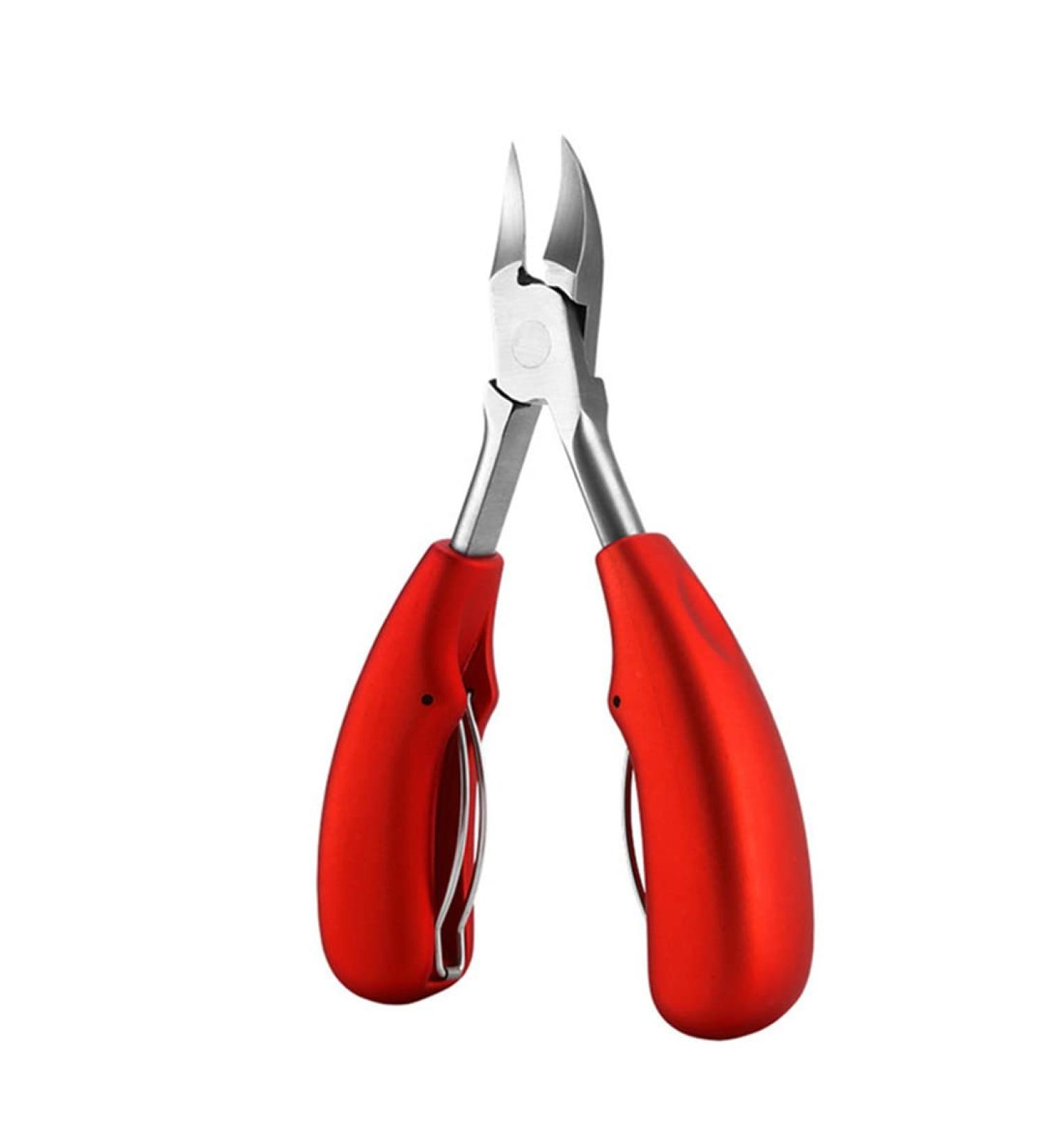 1Pc Toe Nail Clippers Nail Correction Thick Nails Ingrown Toenails Nippers Cutters Dead Skin Dirt Remover Pedicure Care Tool Type1 Red